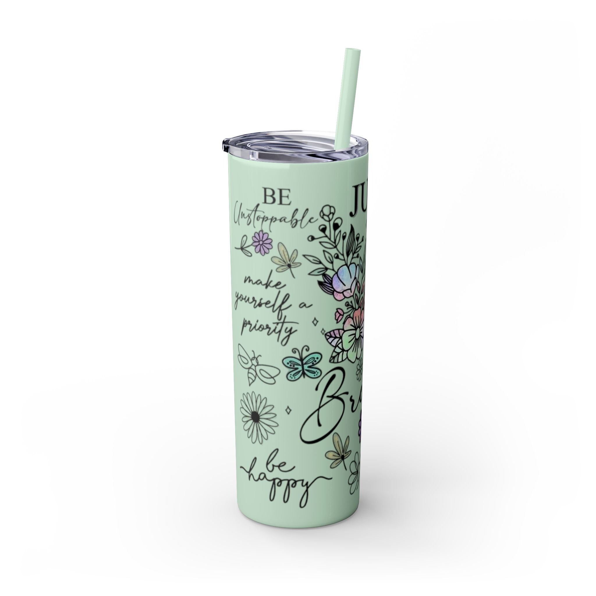 Just Breathe πΏπ§ Skinny Tumbler β 20oz