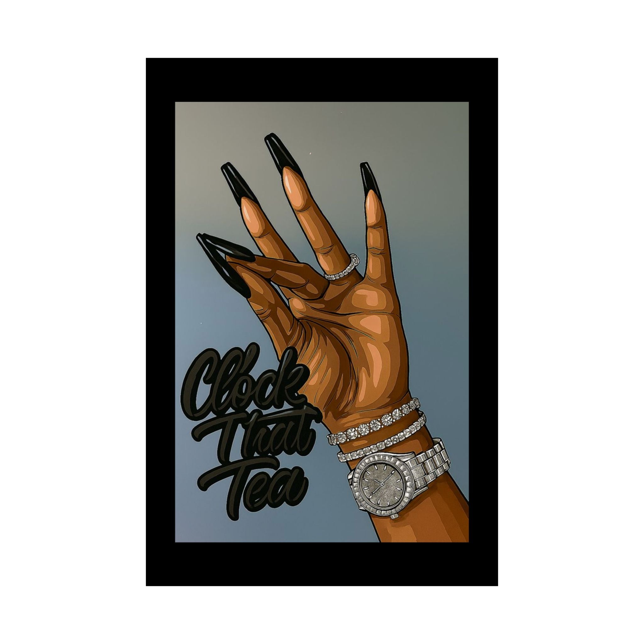 ☕👀 Clock That Tea Matte Poster 👀☕