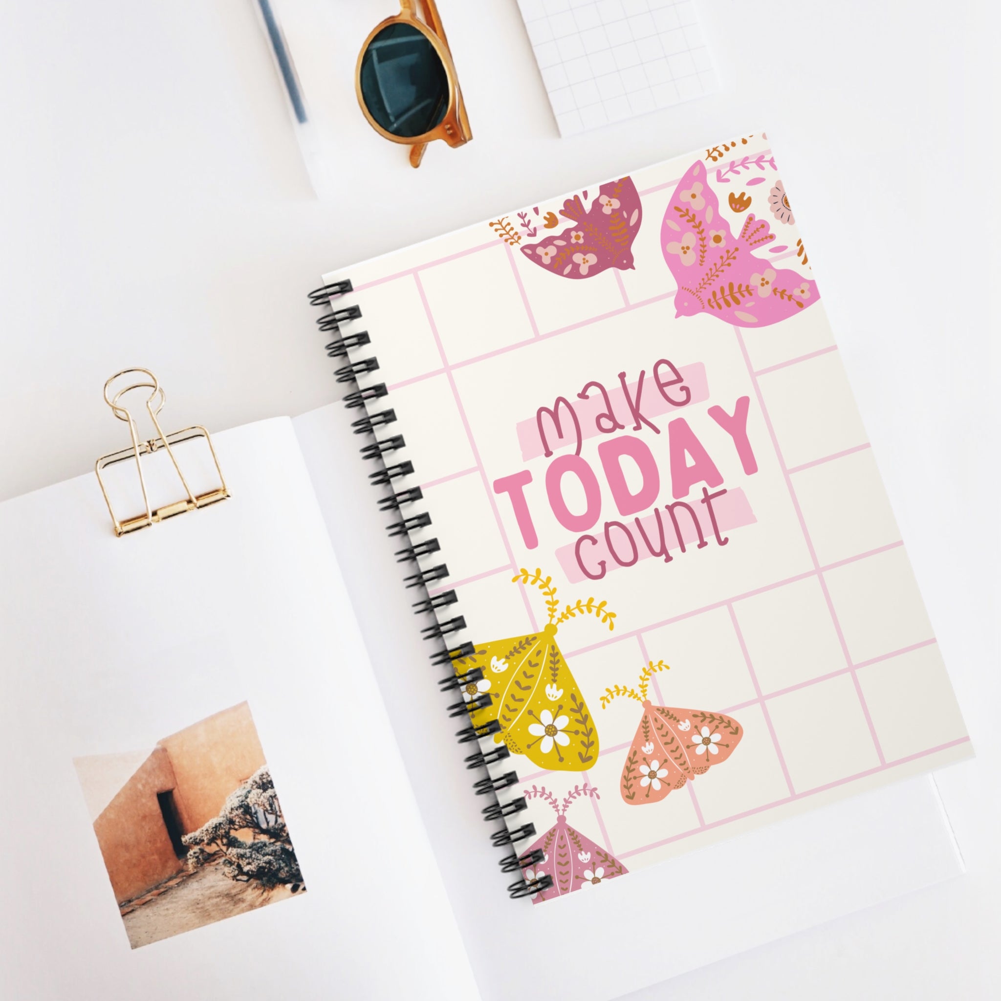 📝 Make Today Count 📒✨ Spiral Notebook