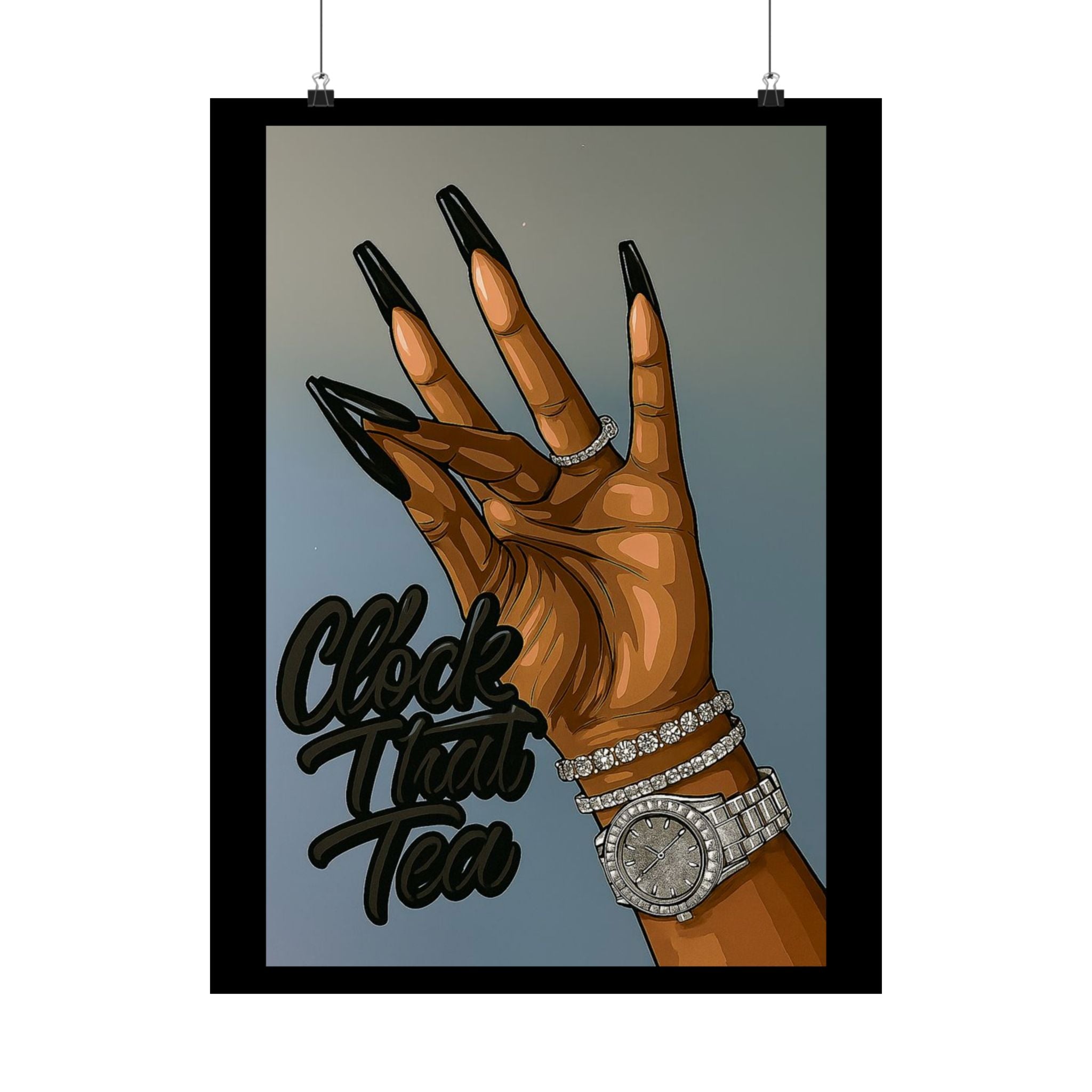 ☕👀 Clock That Tea Matte Poster 👀☕