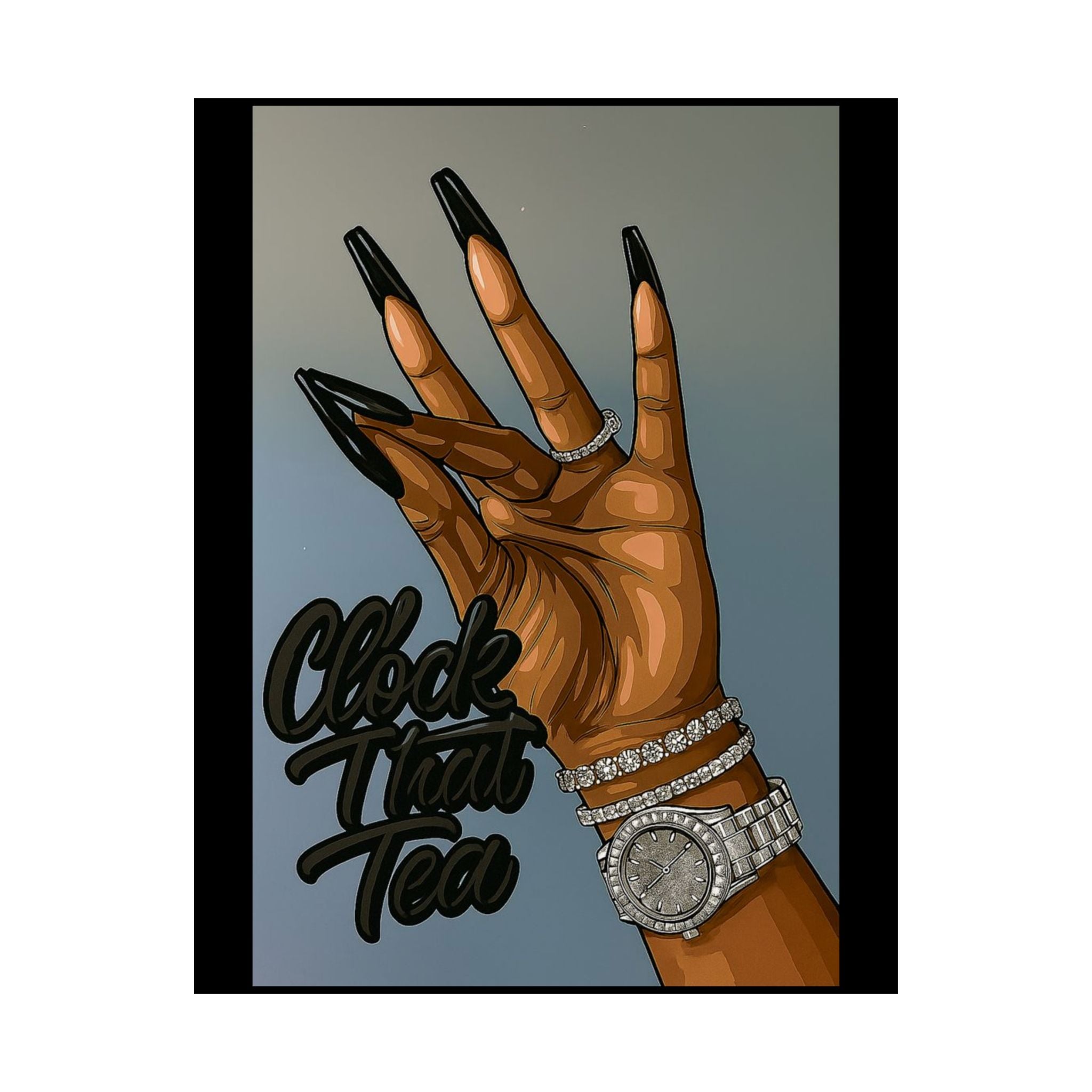 ☕👀 Clock That Tea Matte Poster 👀☕