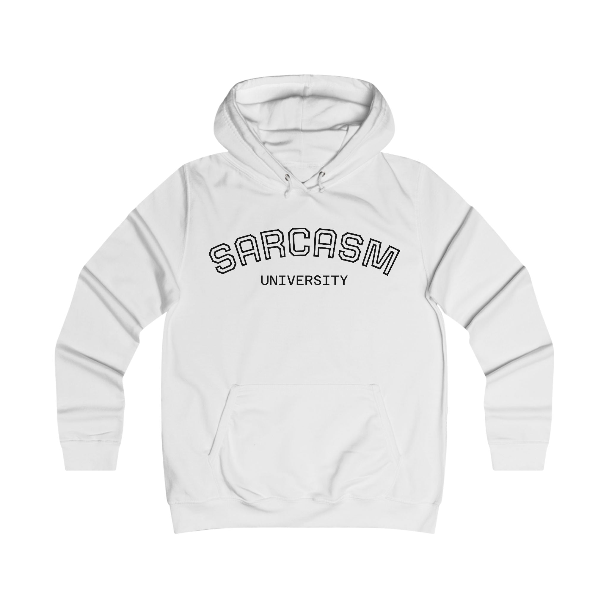 🎓 Sarcasm University 💅 College Hoodie – Girlie Fit
