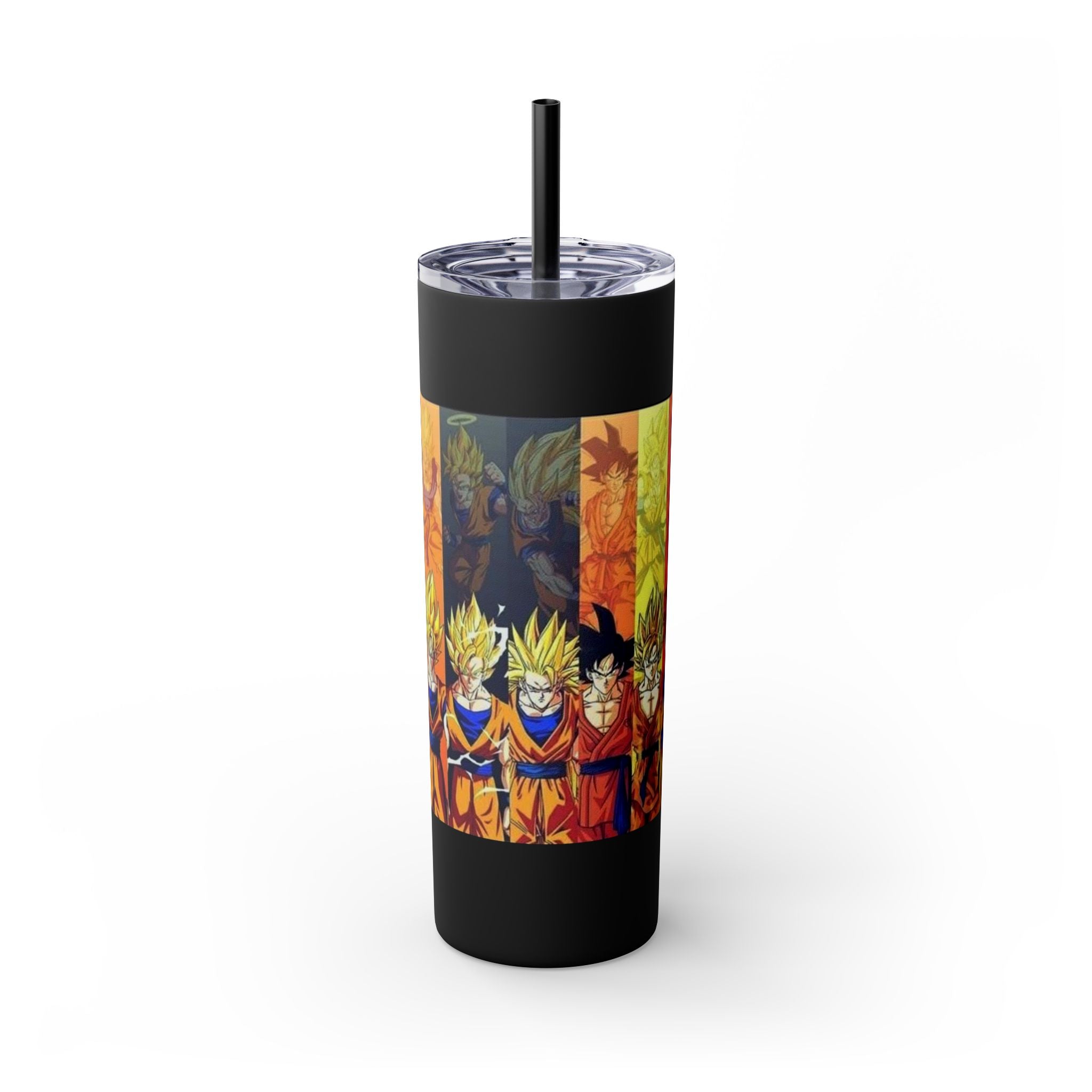“Saiyan Power-Up ⚡🔥 Skinny Tumbler – 20oz”