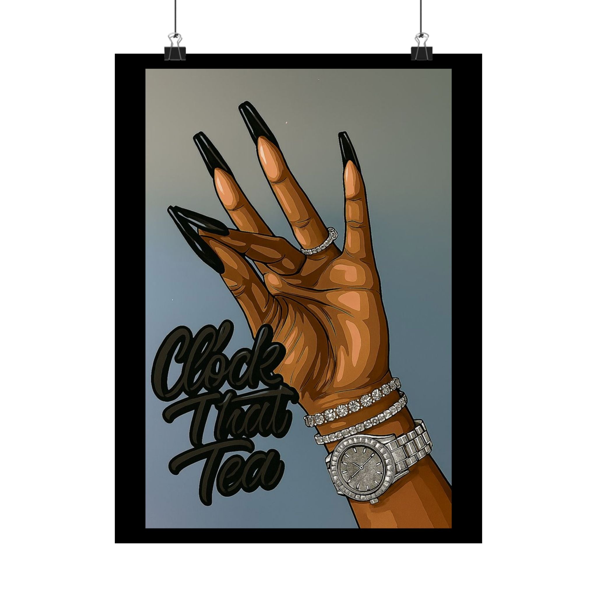 ☕👀 Clock That Tea Matte Poster 👀☕