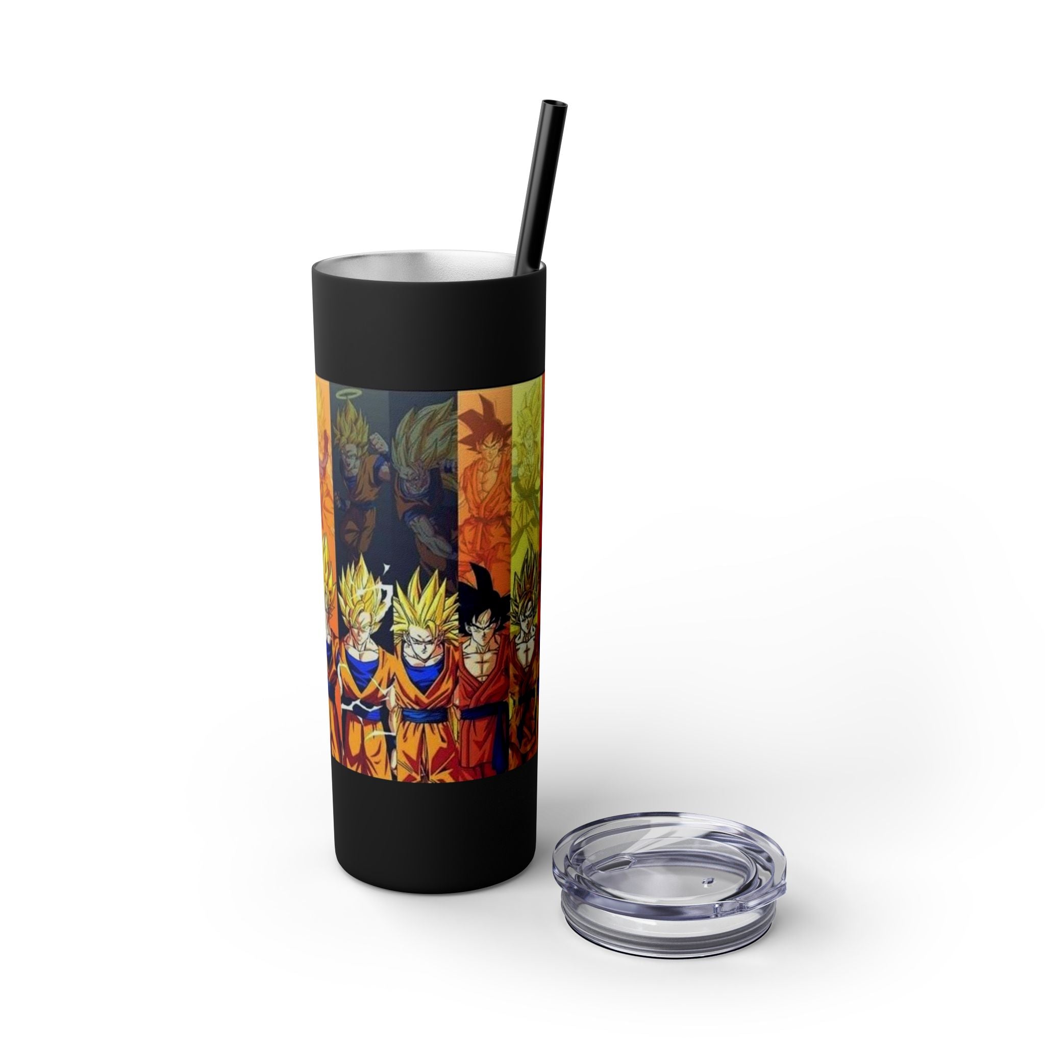 “Saiyan Power-Up ⚡🔥 Skinny Tumbler – 20oz”