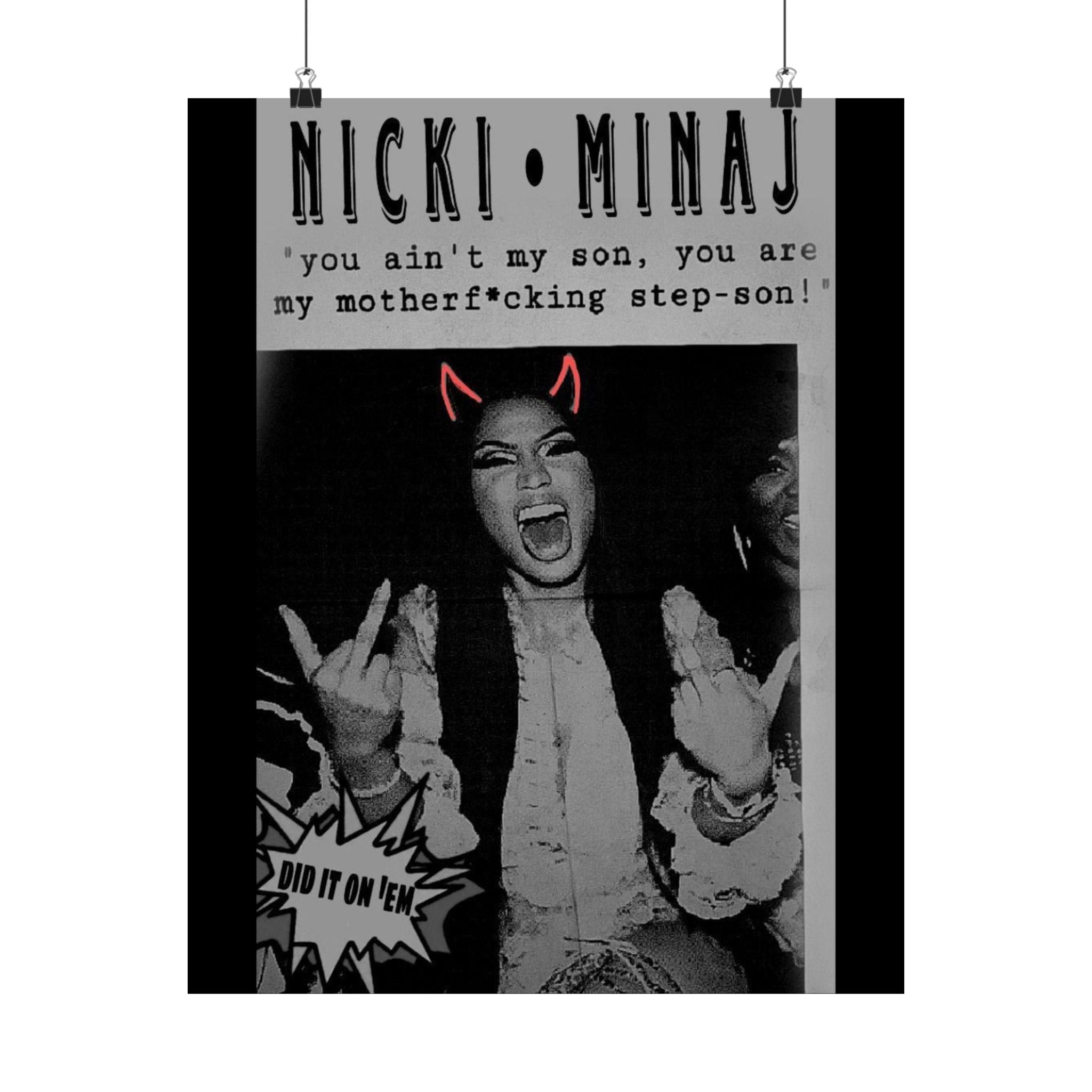 π₯ βBad Attitudeβ Matte Vertical Poster