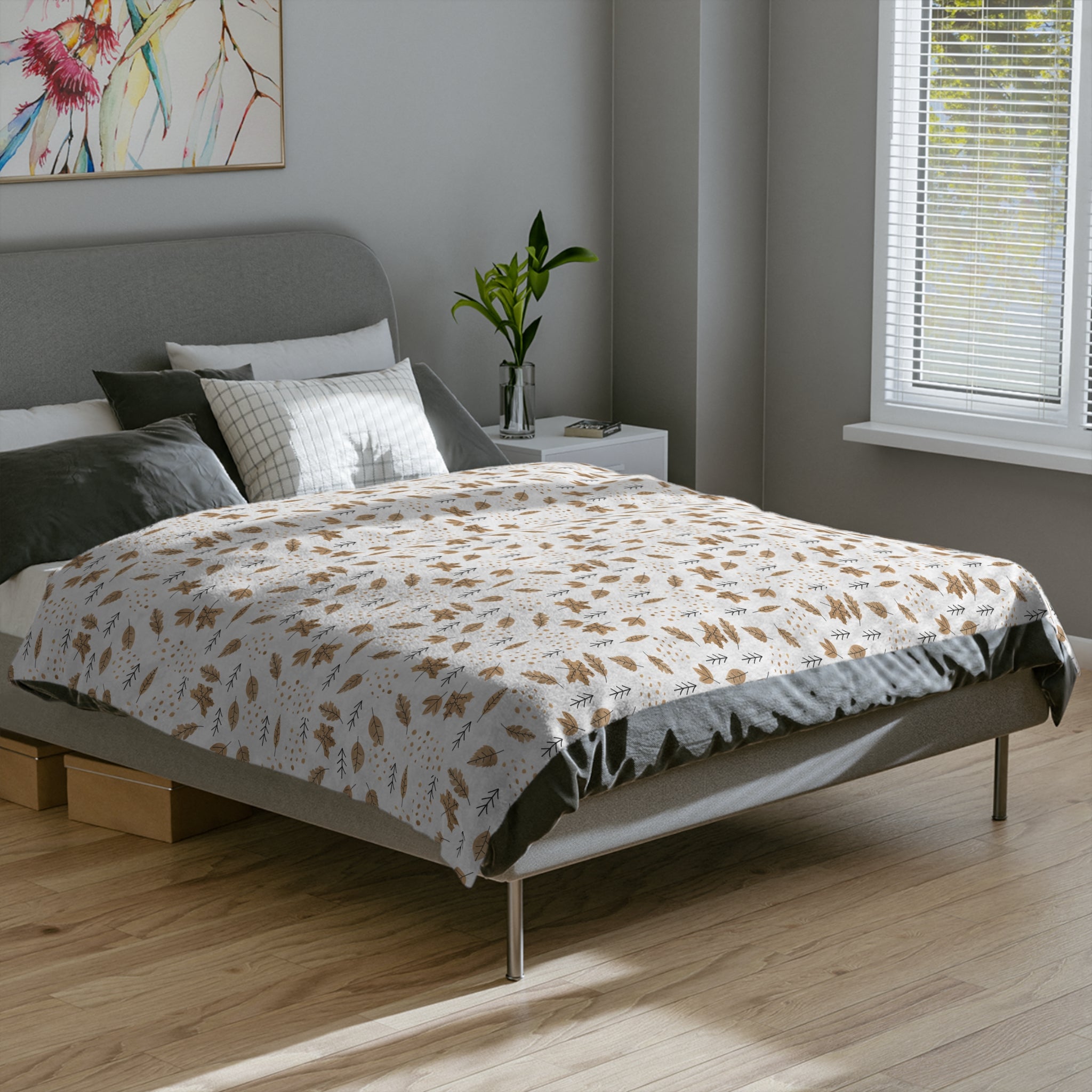 🍁 “Golden Leaves & Cozy Dreams” Blanket