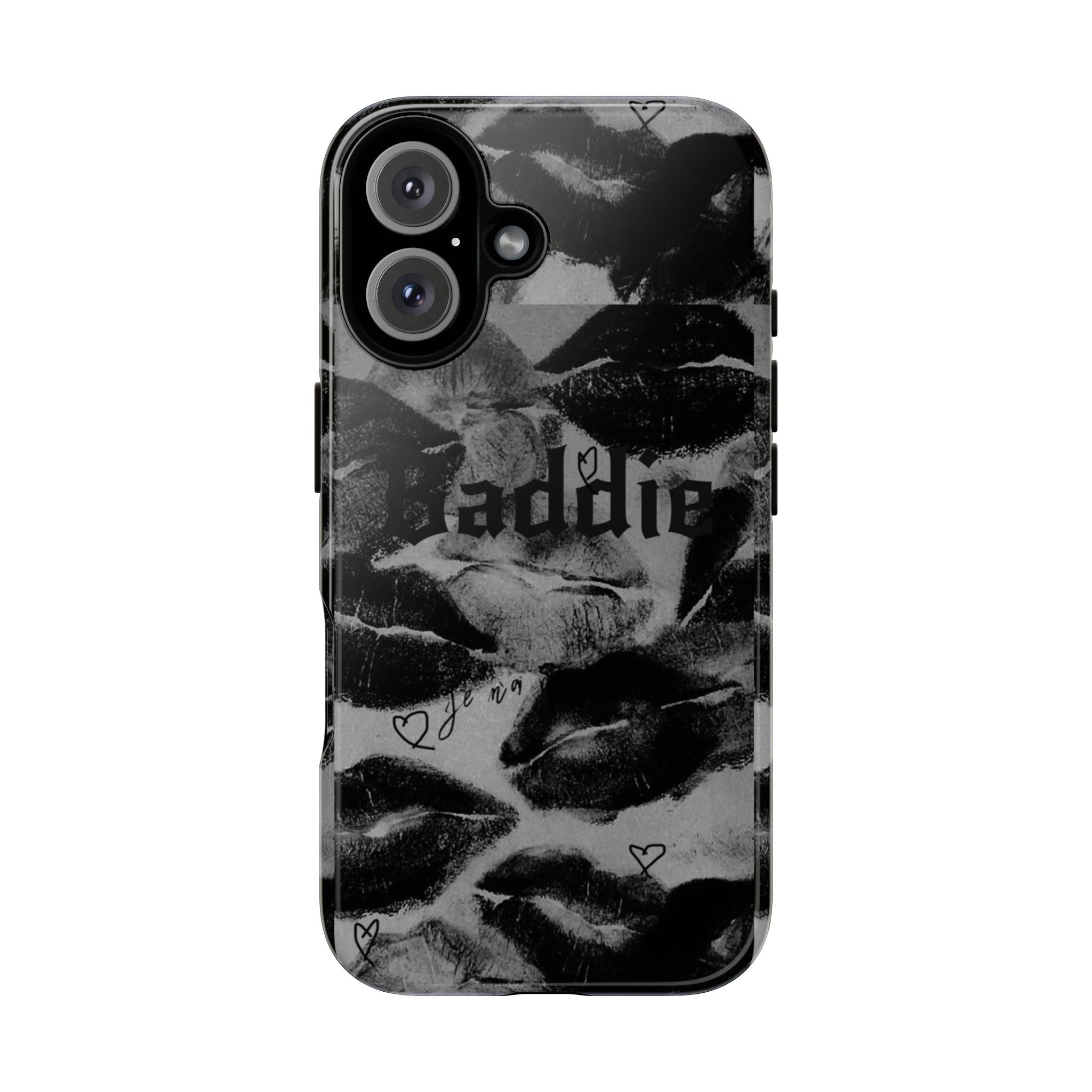 “Kiss of a Baddie Tough Case 💋🖤📱”