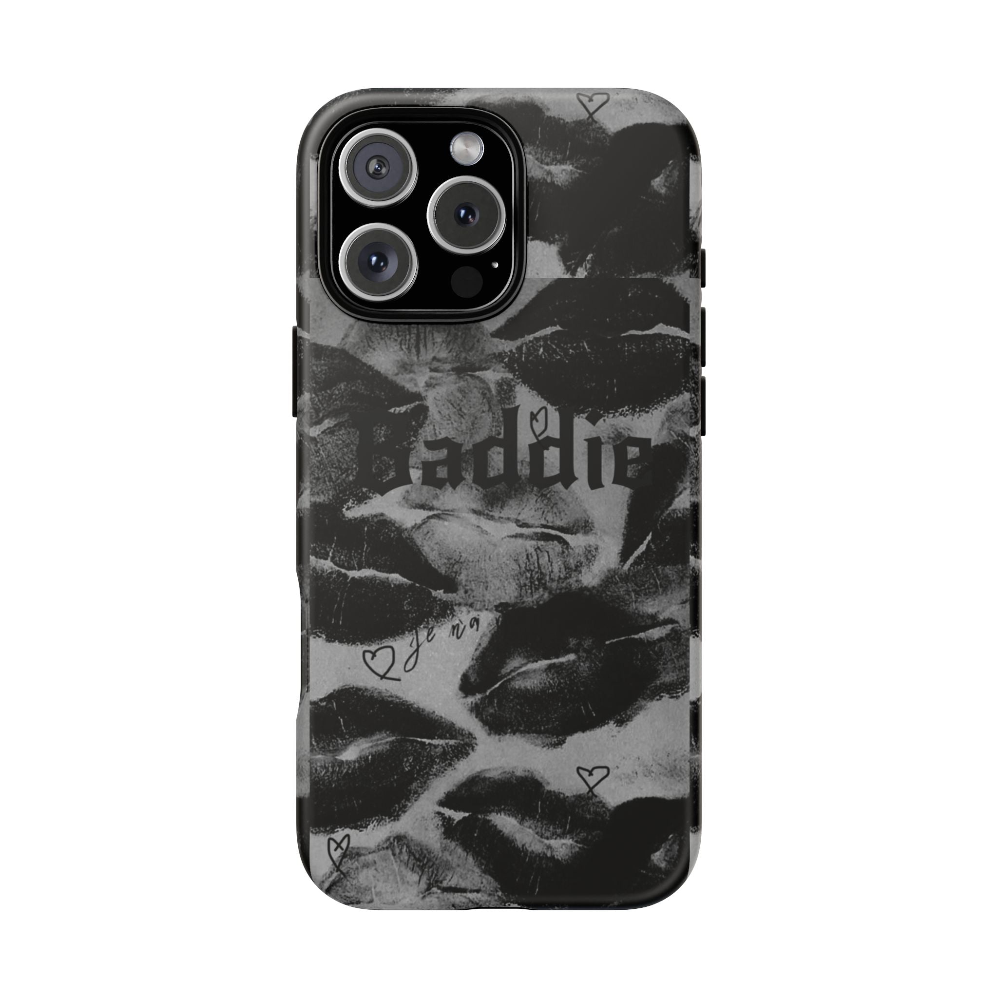 “Kiss of a Baddie Tough Case 💋🖤📱”