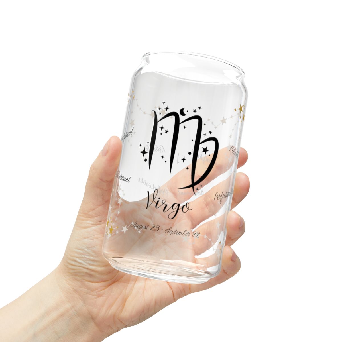 ♍ Virgo Zodiac Sipper Glass