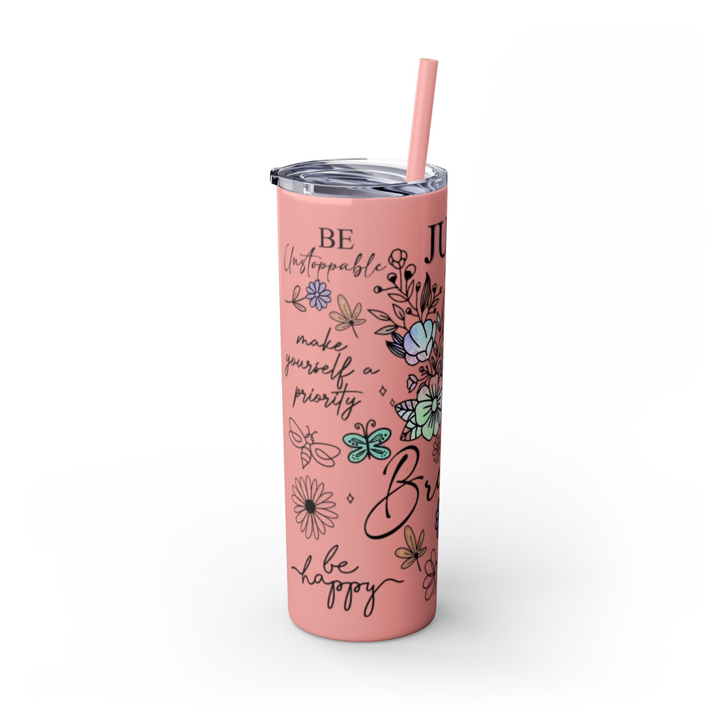 Just Breathe 🌿💧 Skinny Tumbler – 20oz