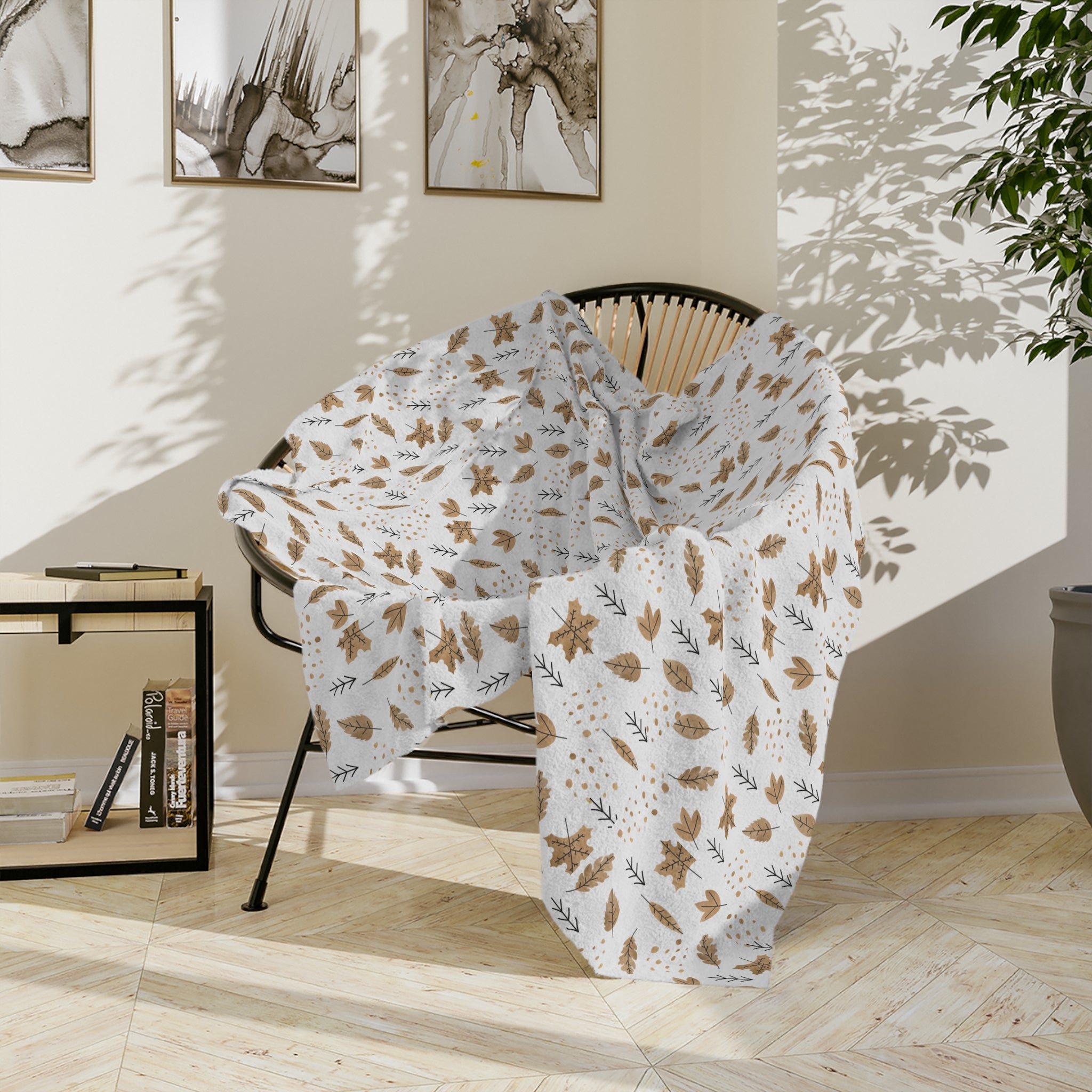 🍁 “Golden Leaves & Cozy Dreams” Blanket