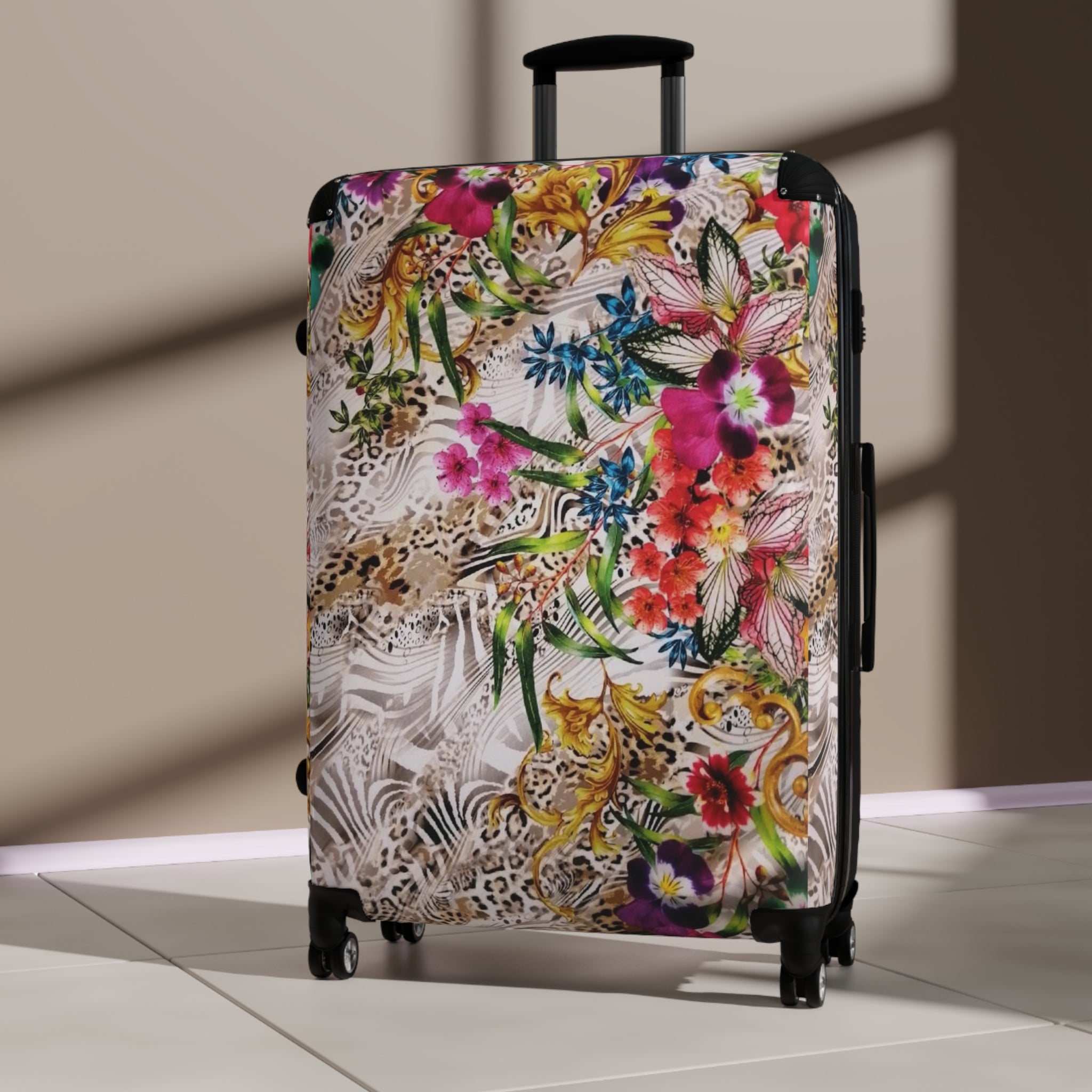 🌴✨ Safari Glam Getaway Suitcase 🐆🦋