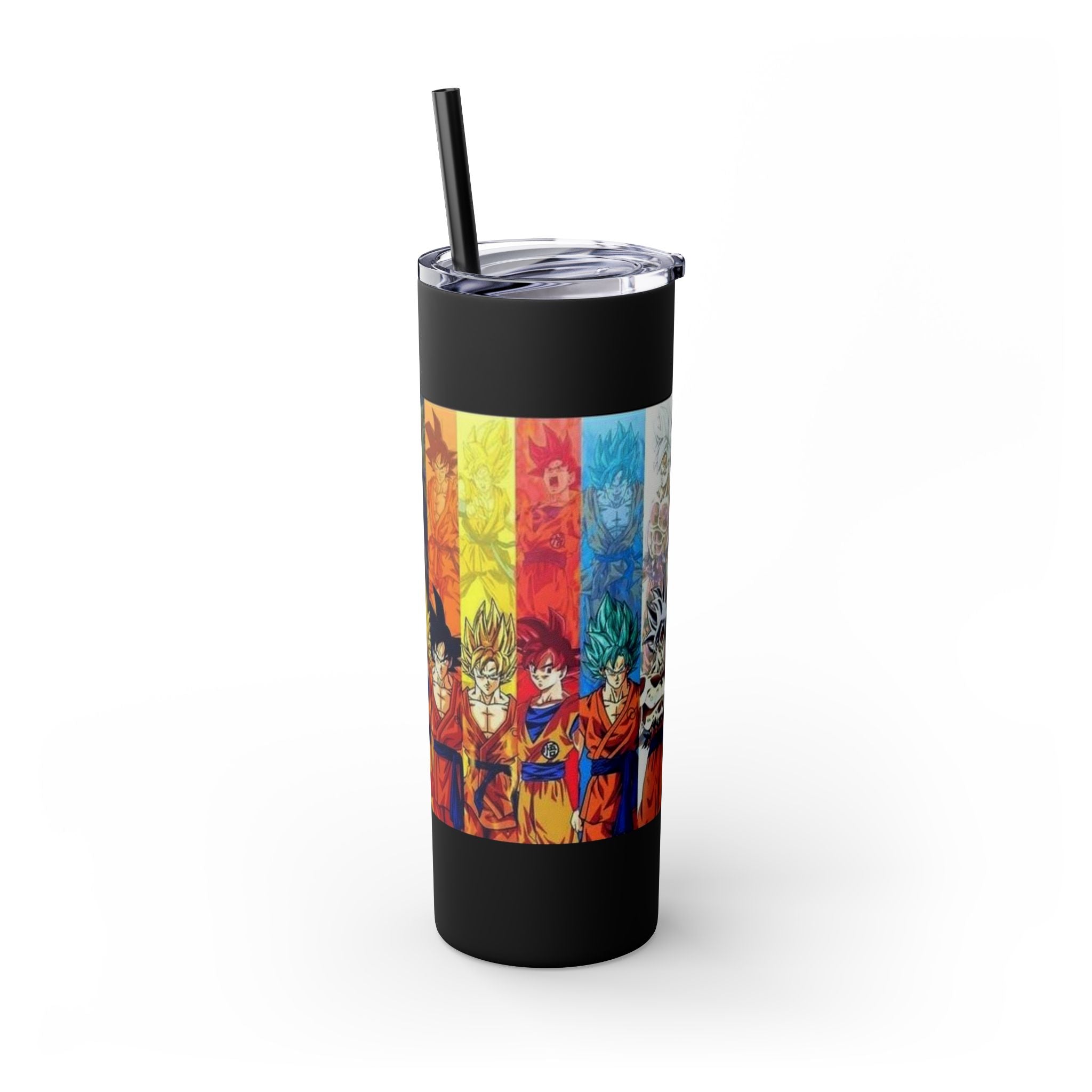 “Saiyan Power-Up ⚡🔥 Skinny Tumbler – 20oz”