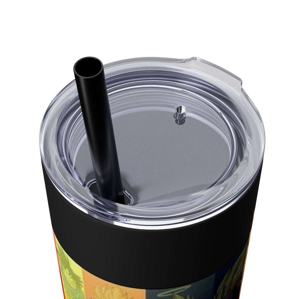 “Saiyan Power-Up ⚡🔥 Skinny Tumbler – 20oz”