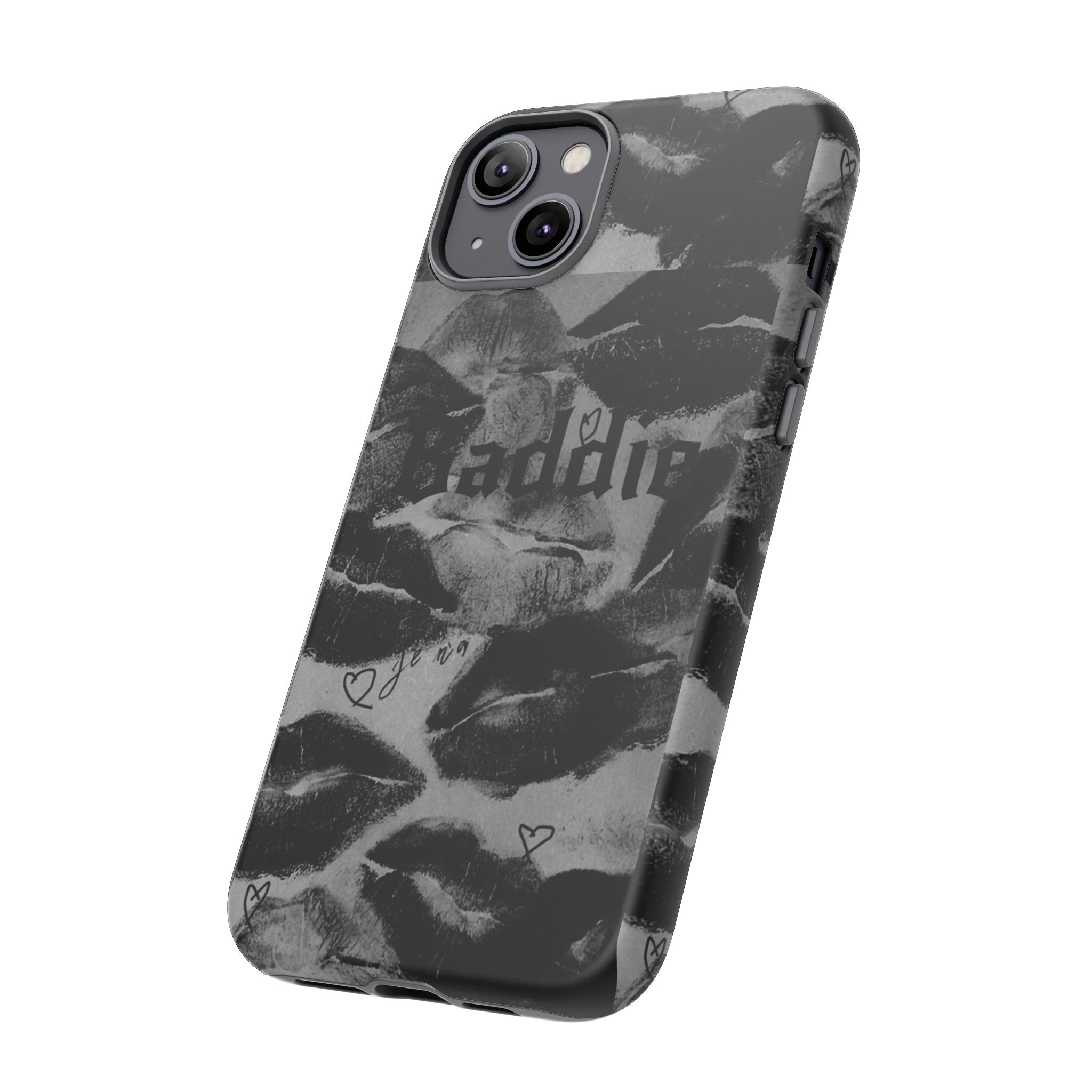 “Kiss of a Baddie Tough Case 💋🖤📱”