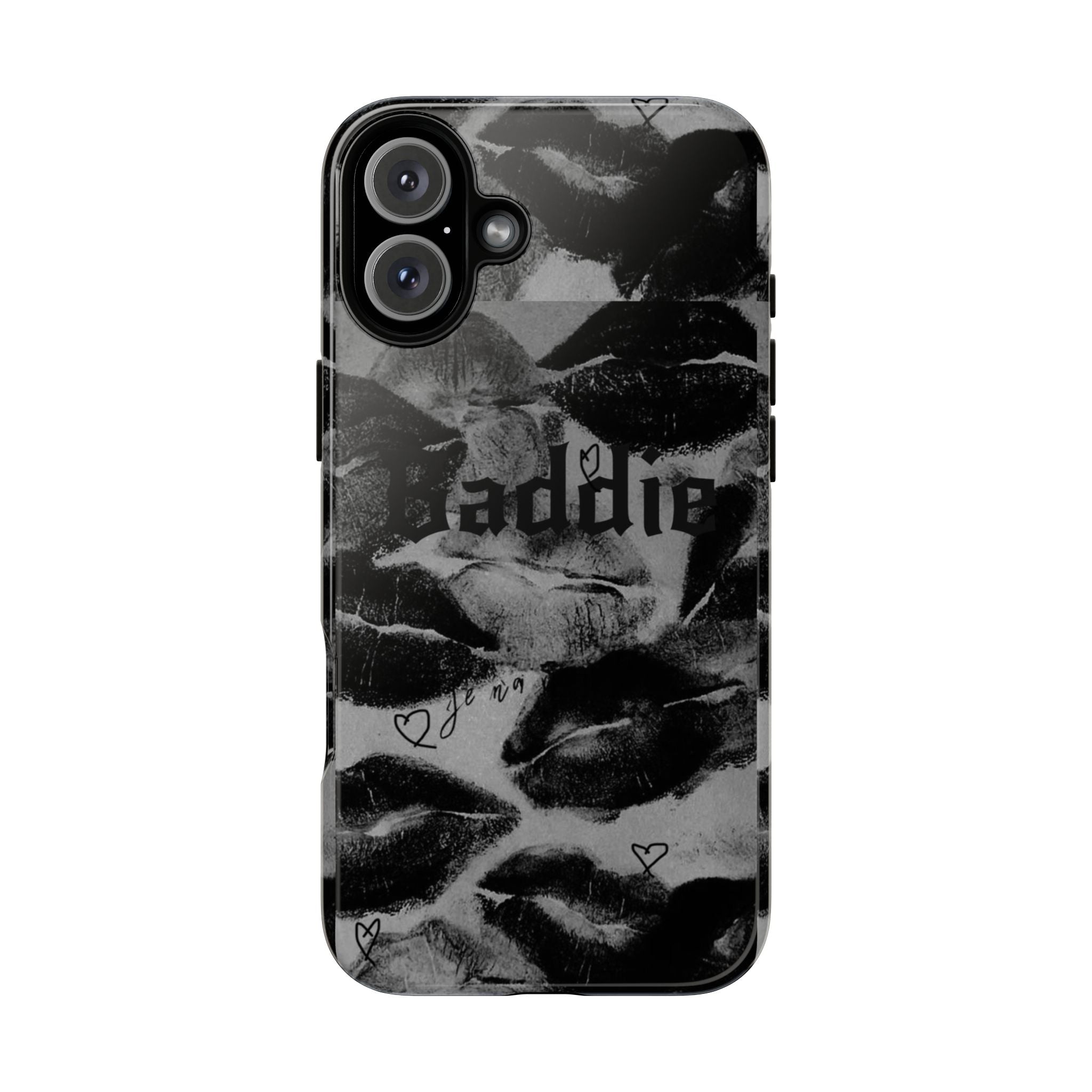 “Kiss of a Baddie Tough Case 💋🖤📱”