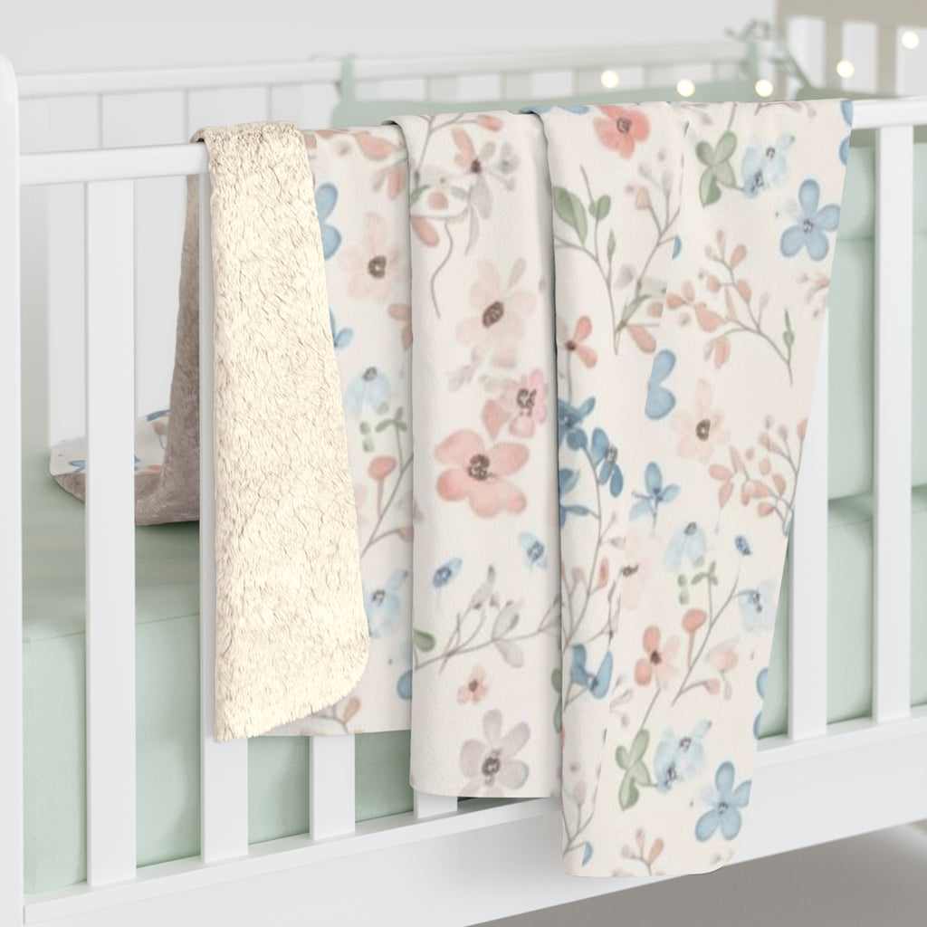 Snuggle Bloom Sherpa Blanket 🌸🛋️💗