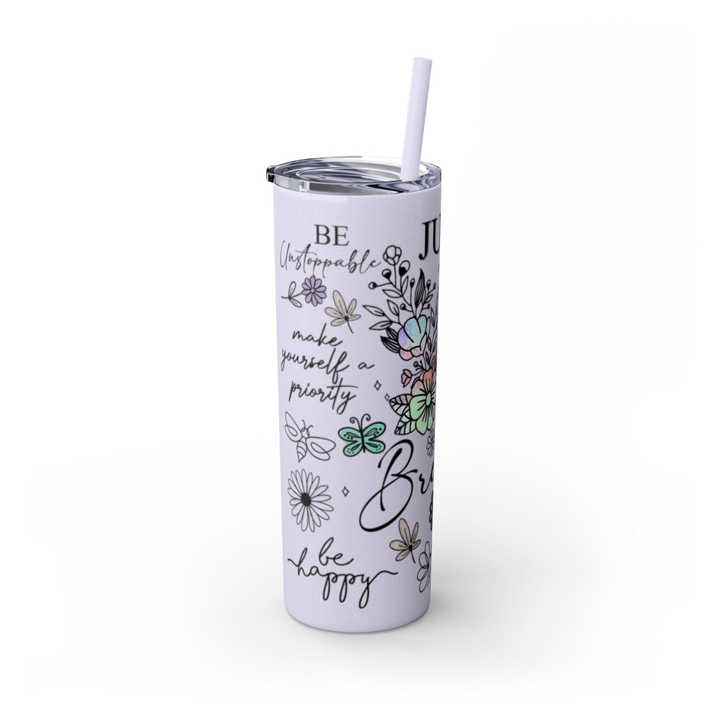 Just Breathe 🌿💧 Skinny Tumbler – 20oz