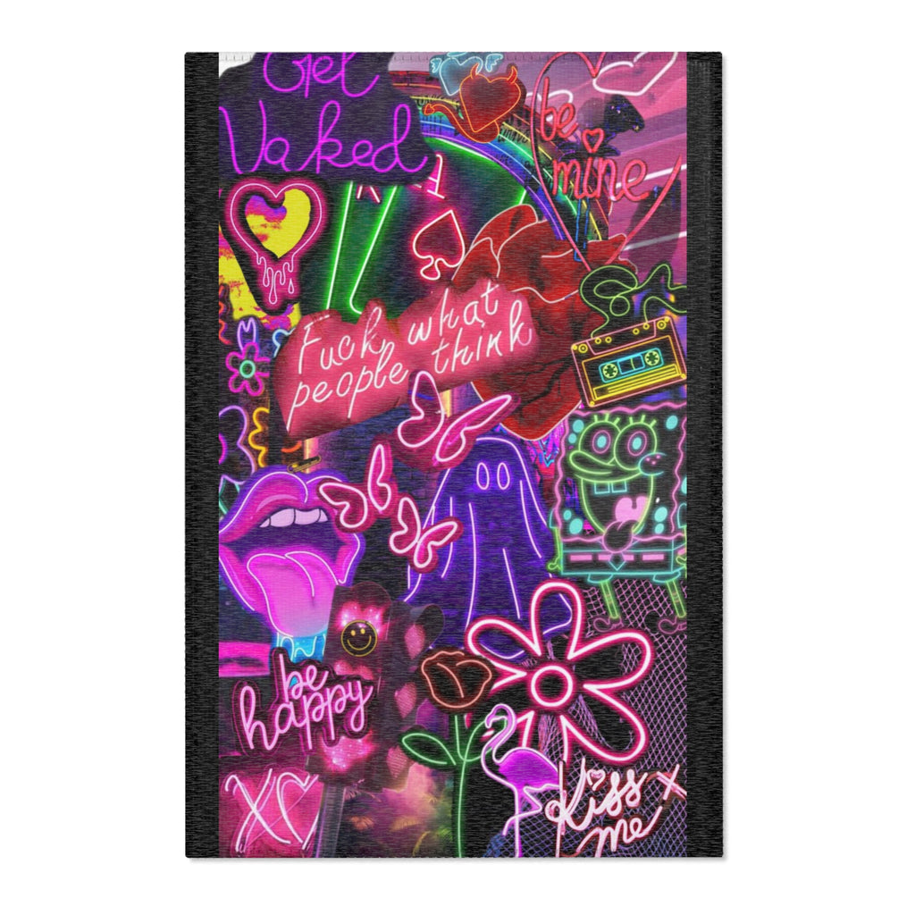 Neon Vibes Area Rug 🌈⚡🖤