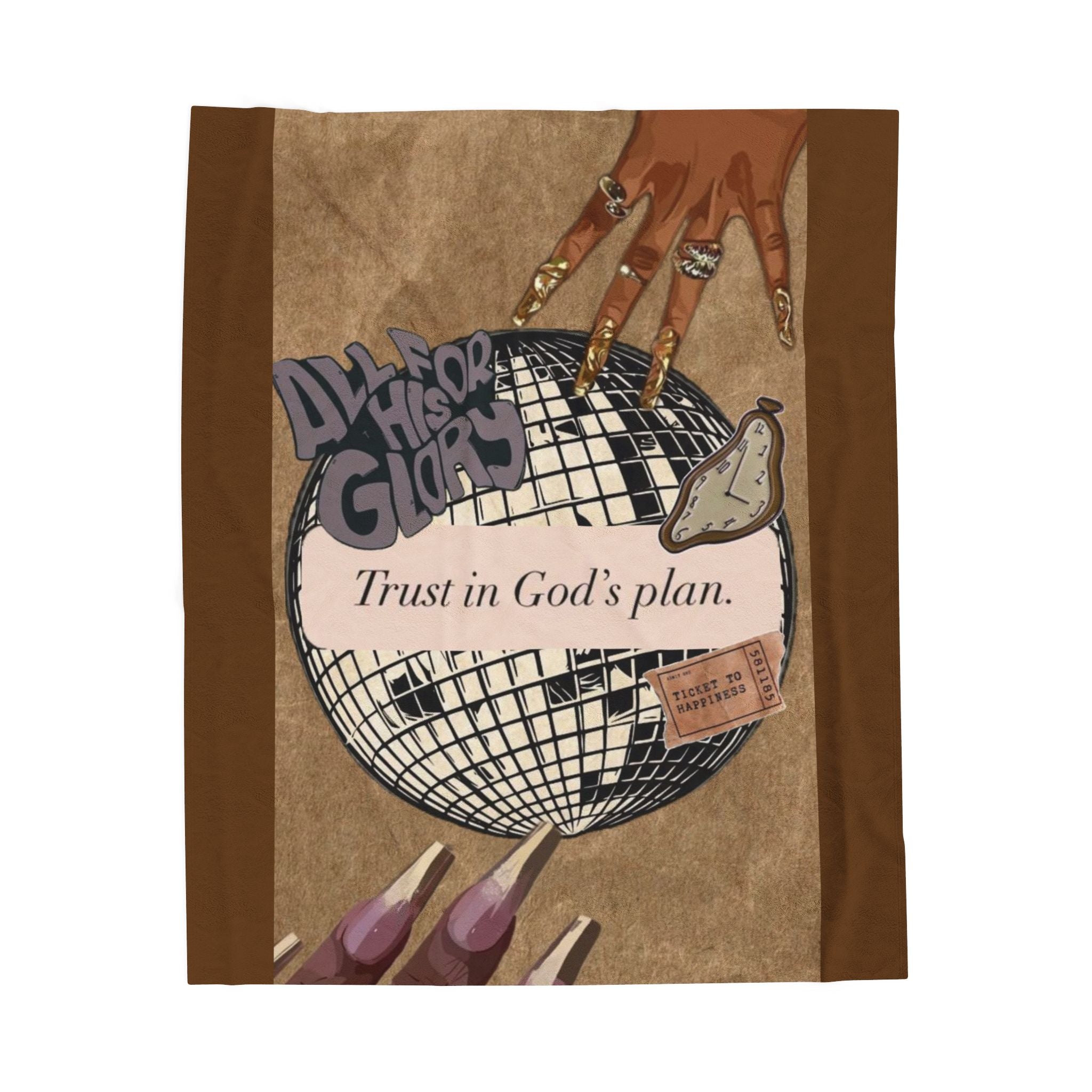 All For His Glory Plush Blanket 🤎🙏🏾🕊️