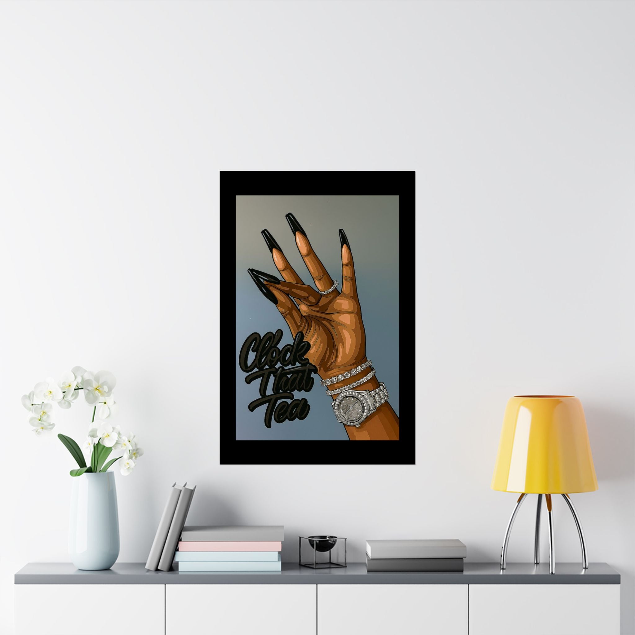 ☕👀 Clock That Tea Matte Poster 👀☕