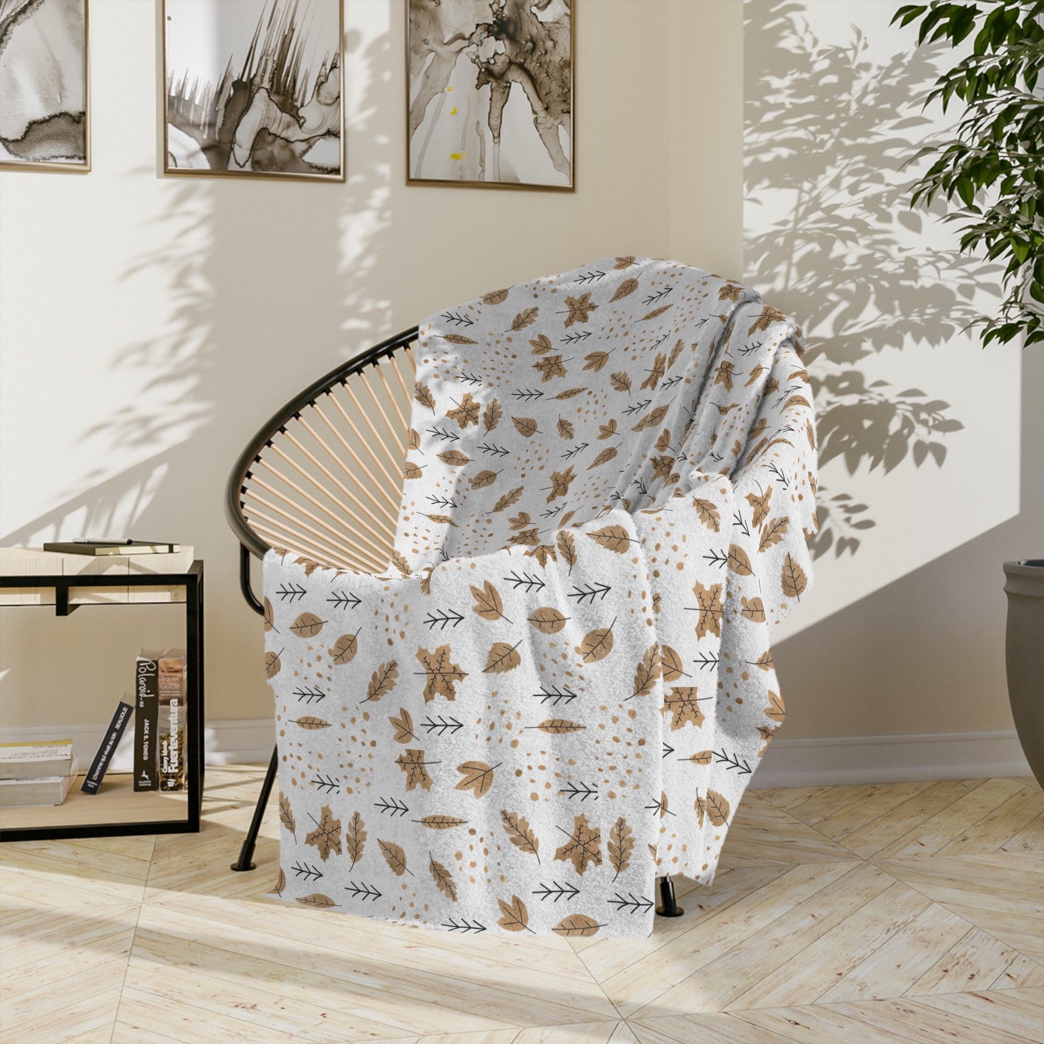 🍁 “Golden Leaves & Cozy Dreams” Blanket