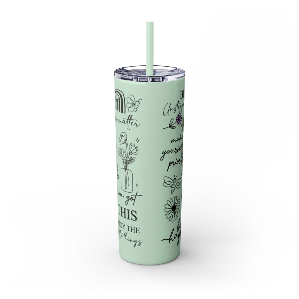 Just Breathe 🌿💧 Skinny Tumbler – 20oz