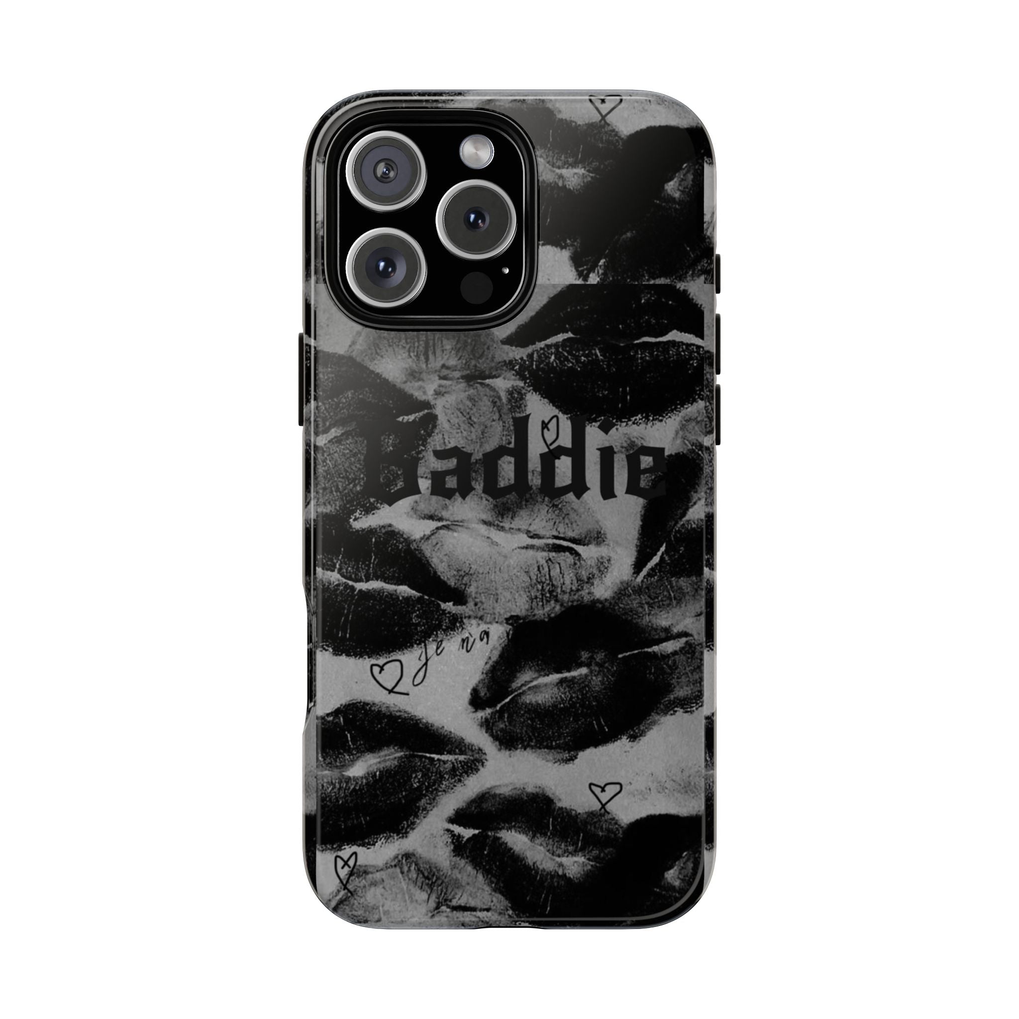 “Kiss of a Baddie Tough Case 💋🖤📱”