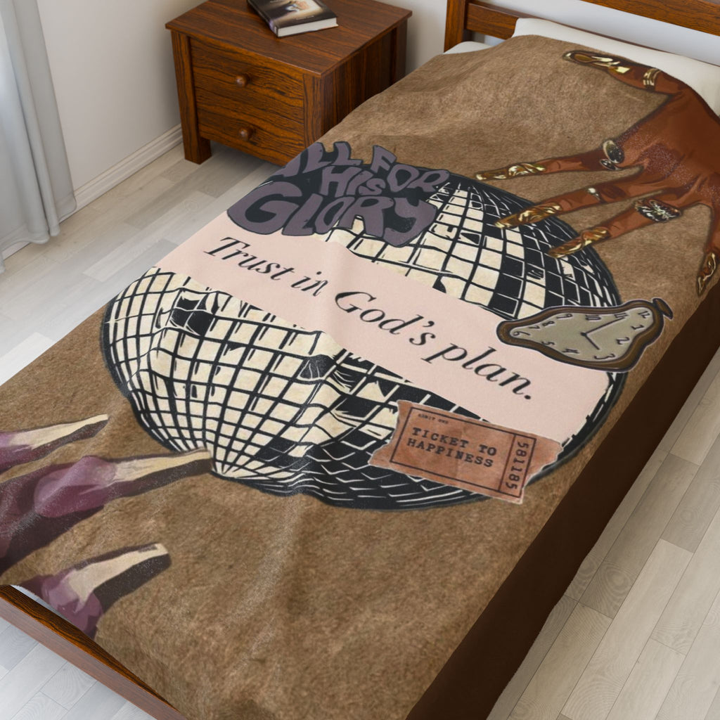 All For His Glory Plush Blanket 🤎🙏🏾🕊️