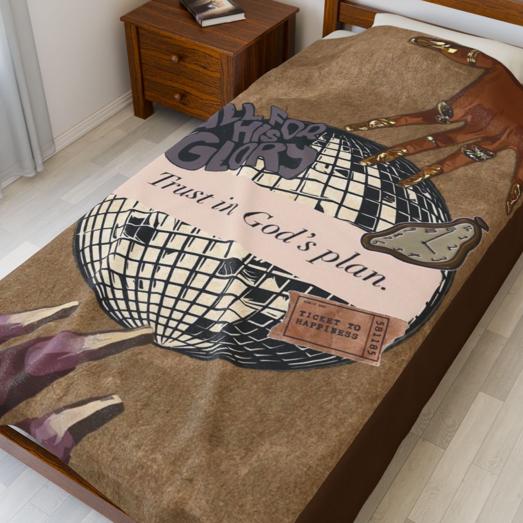 All For His Glory Plush Blanket 🤎🙏🏾🕊️