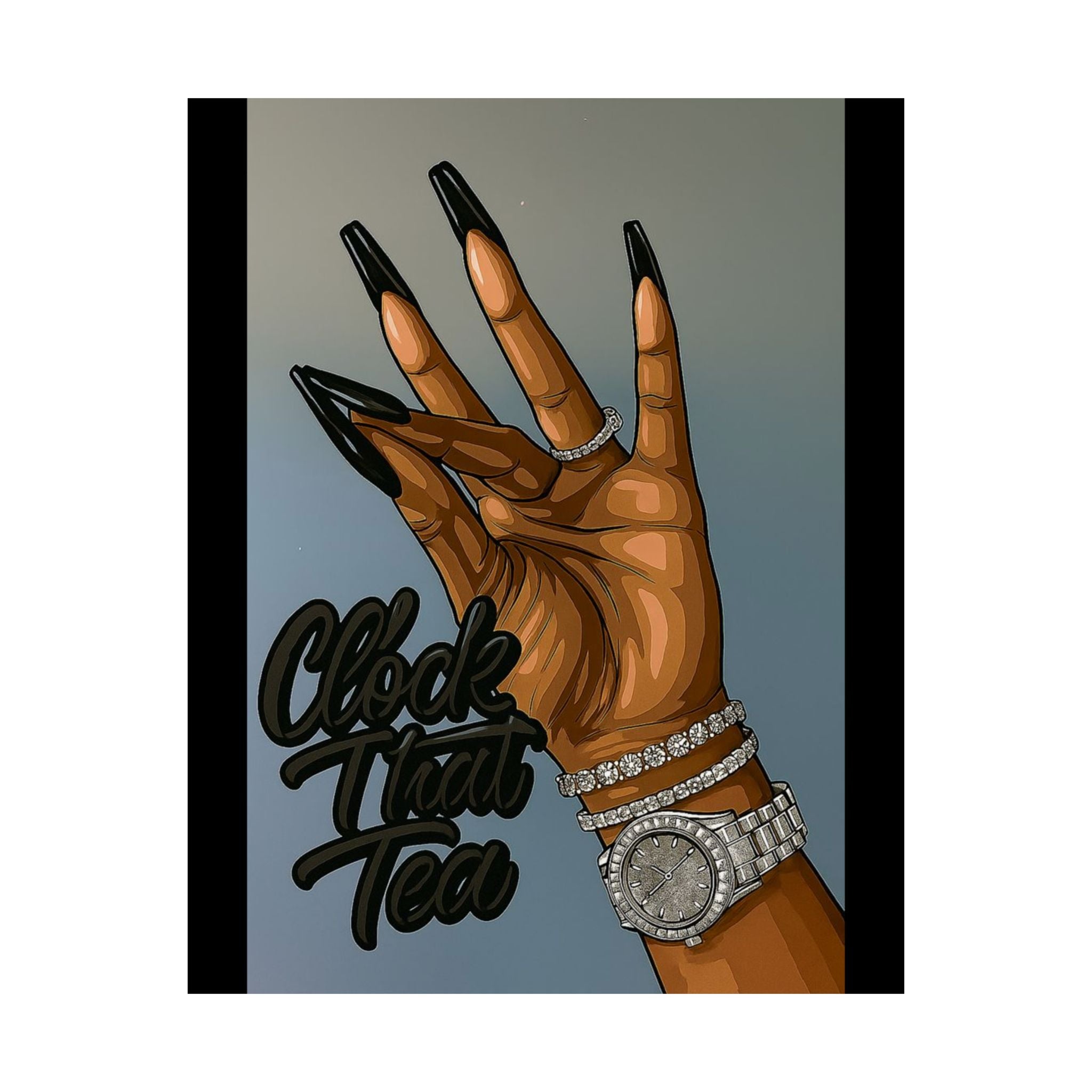 ☕👀 Clock That Tea Matte Poster 👀☕