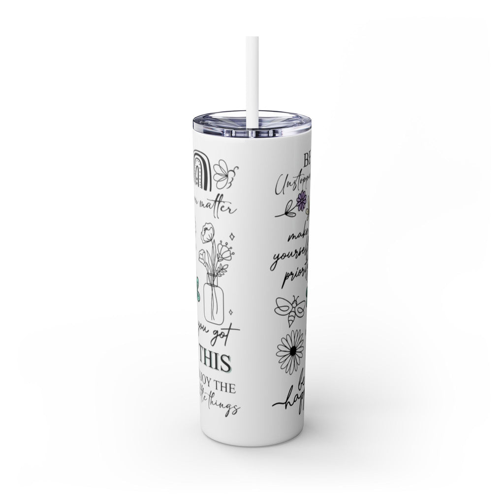 Just Breathe 🌿💧 Skinny Tumbler – 20oz