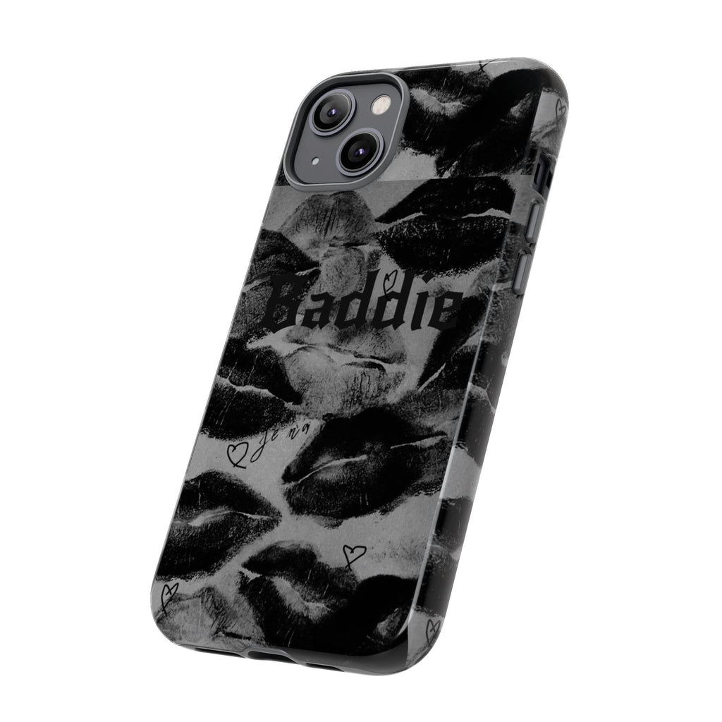 “Kiss of a Baddie Tough Case 💋🖤📱”