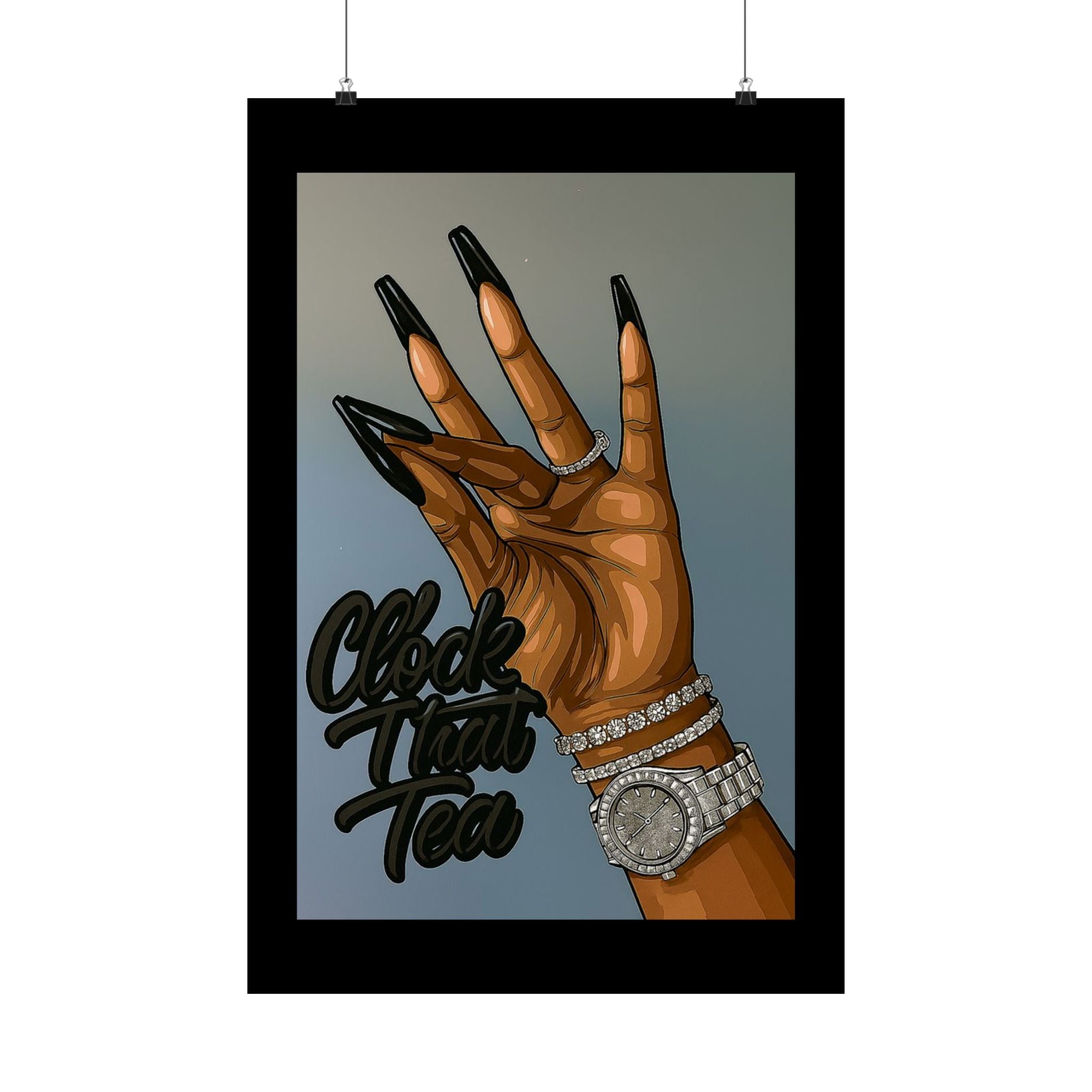 ☕👀 Clock That Tea Matte Poster 👀☕