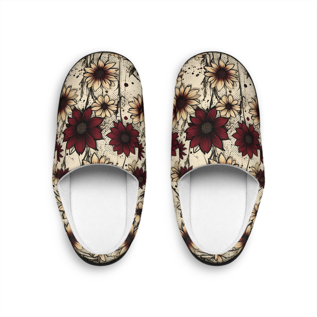 🌸🖤 Bloom in Gloom Women’s Indoor Slippers 🖤🌸