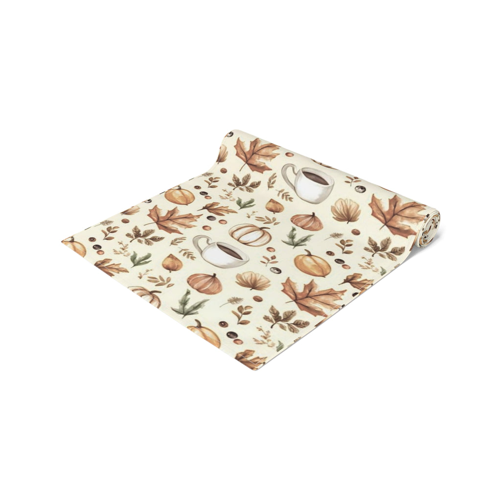 🍁🎃 Pumpkin Spice & Cozy Vibes Table Runner ✨🍂