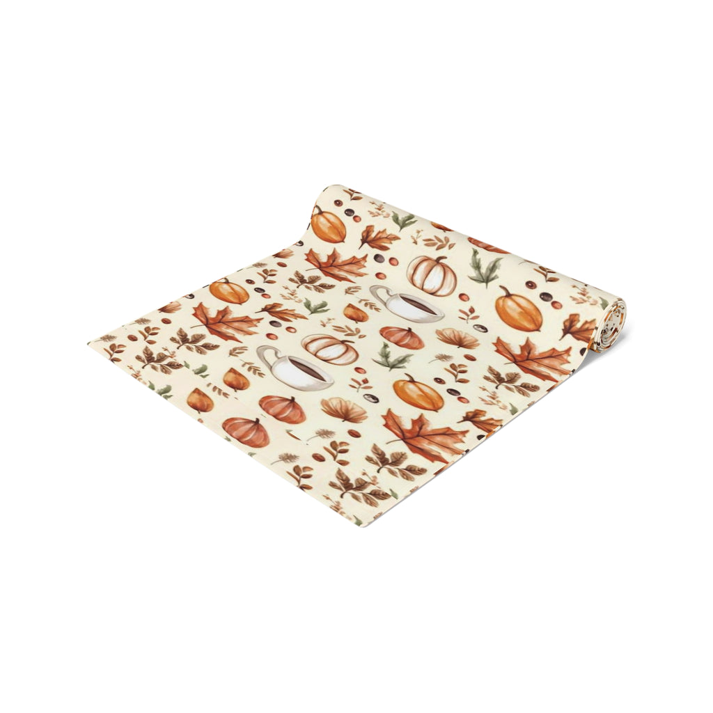 🍁🎃 Pumpkin Spice & Cozy Vibes Table Runner ✨🍂