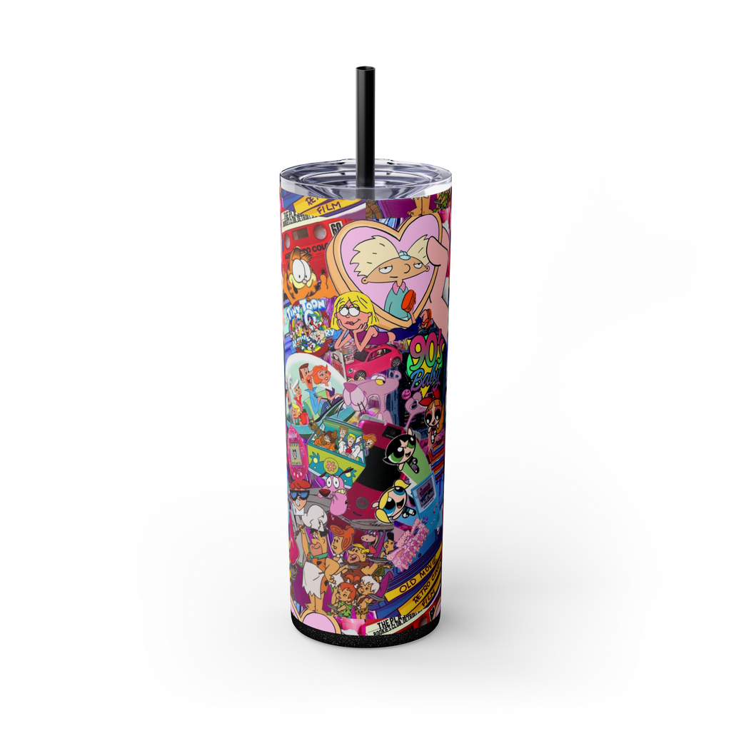 💥 "Sippin’ in the 90s" Skinny Tumbler 🎨🛼