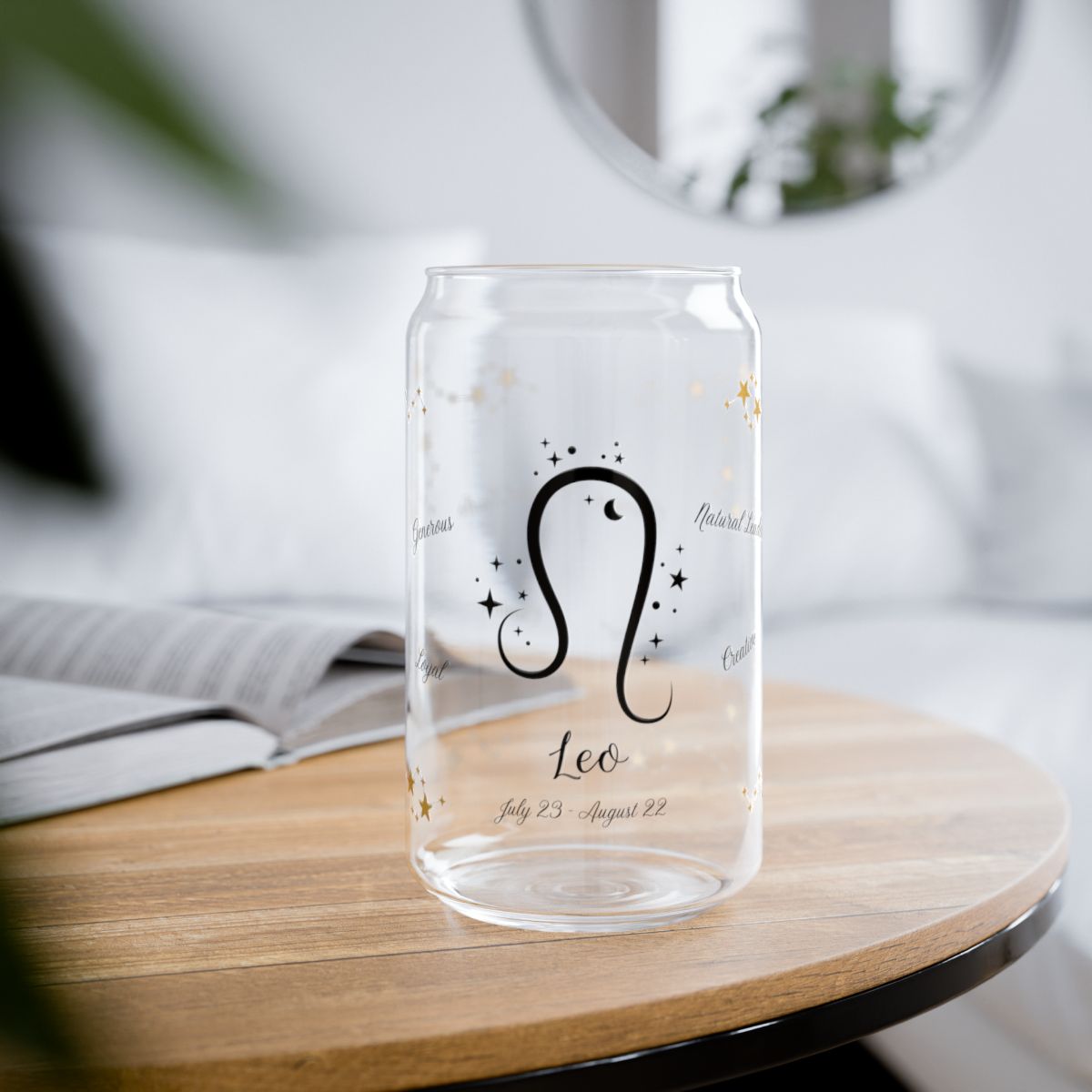 ♌ Leo Zodiac Sipper Glass