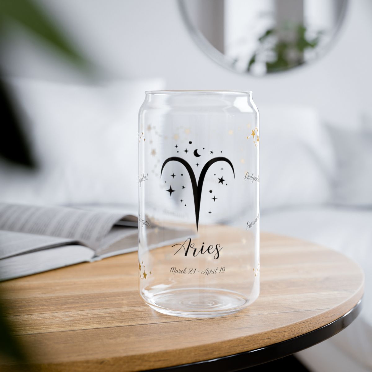 ♈ Aries Zodiac Sipper Glass