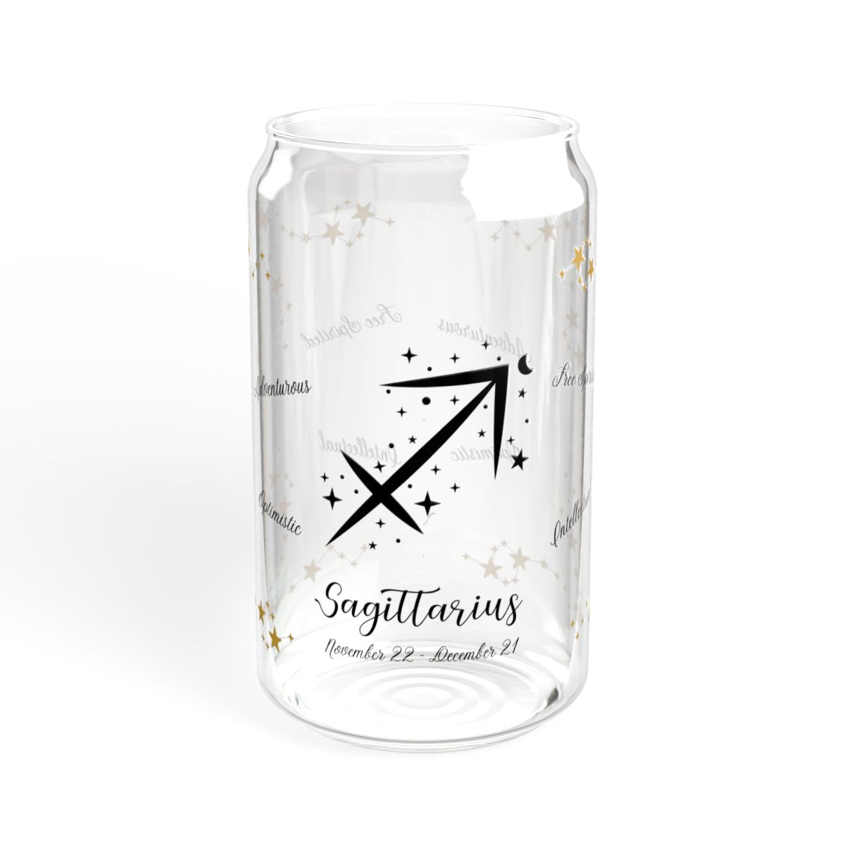 ♐ Sagittarius Zodiac Sipper Glass