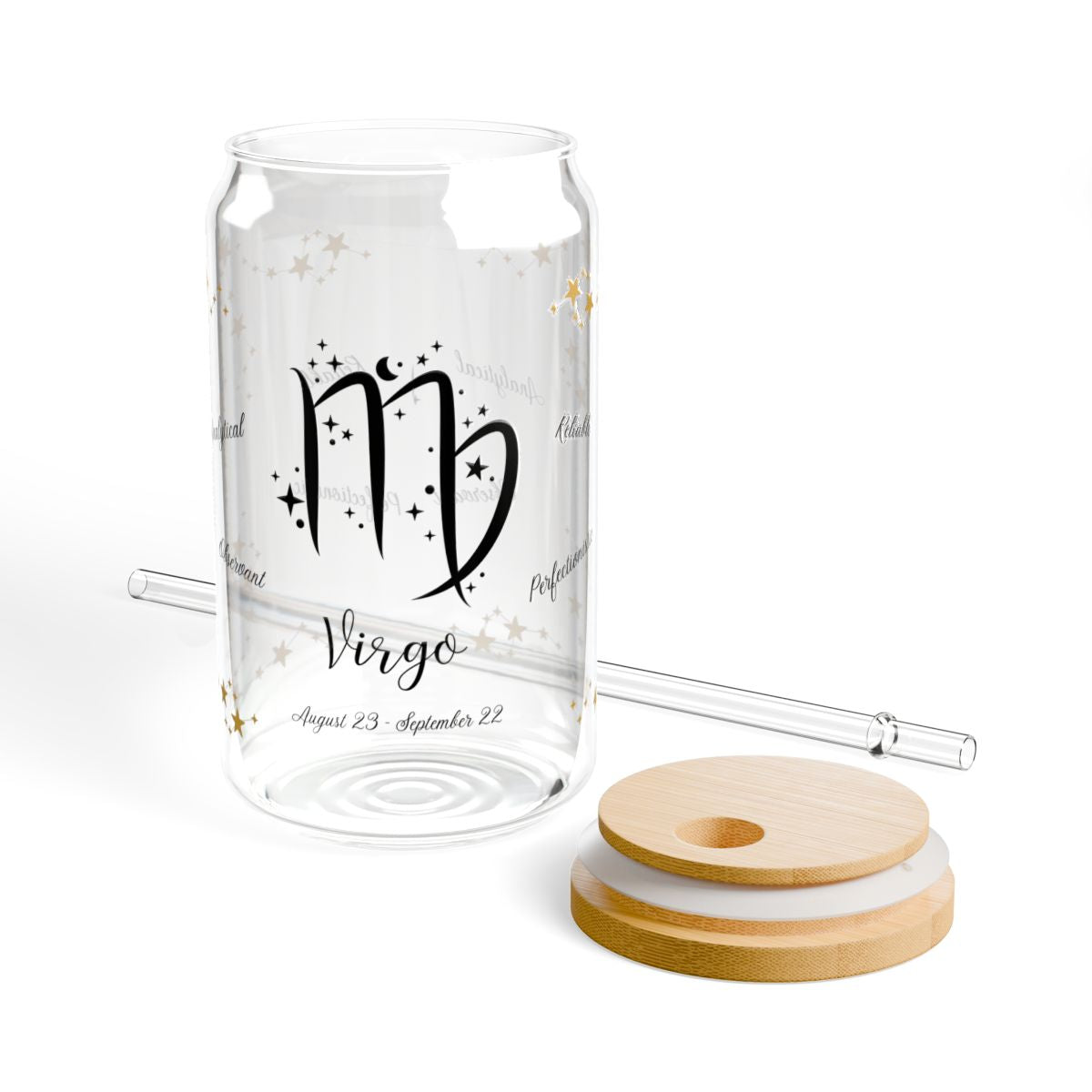 ♍ Virgo Zodiac Sipper Glass