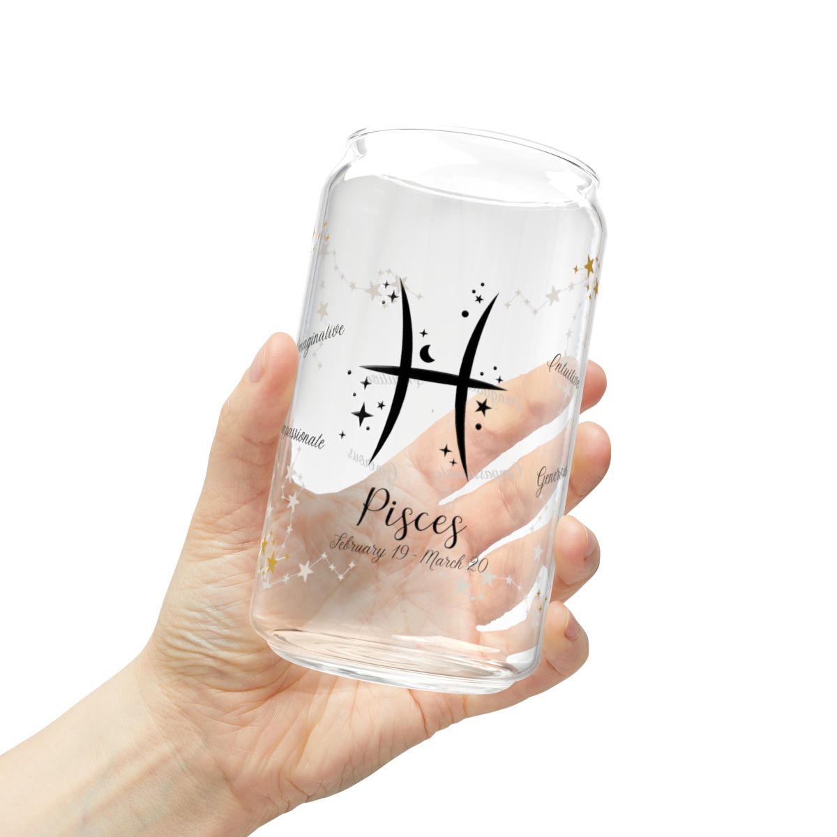 ♓ Pisces Zodiac Sipper Glass