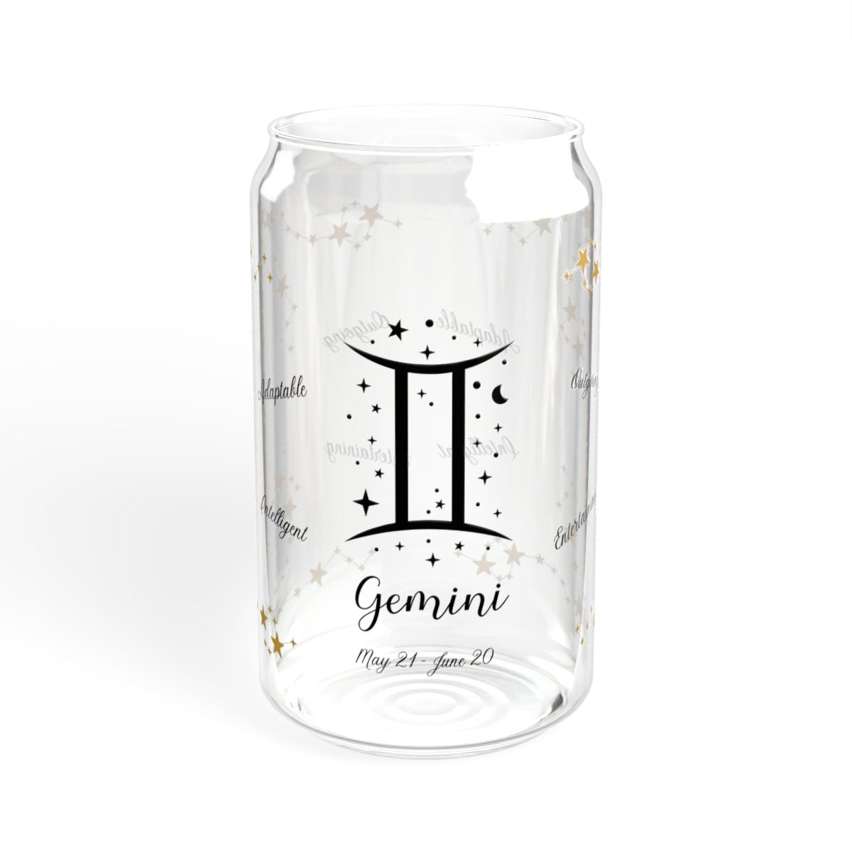 ♊ Gemini Zodiac Sipper Glass