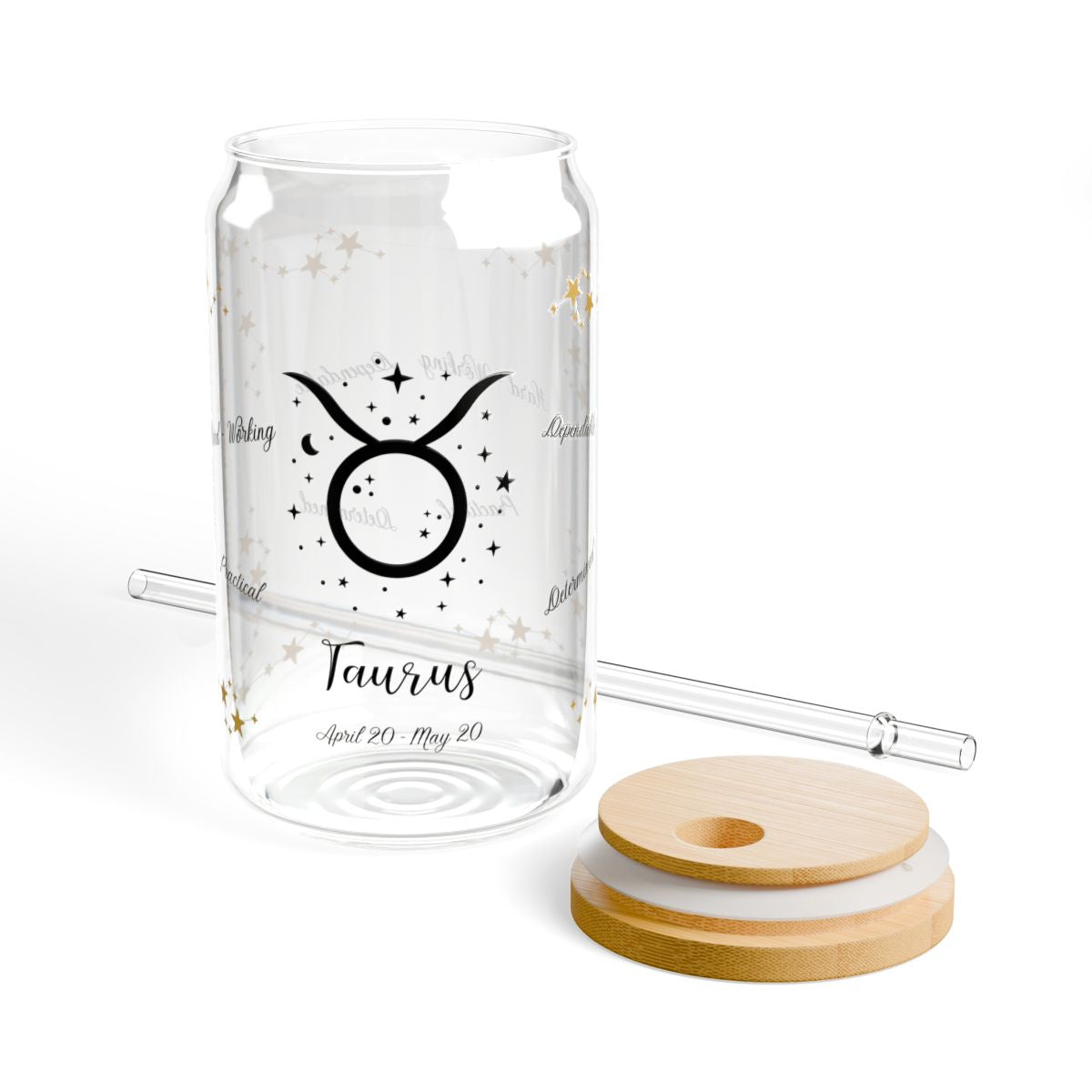 ♉ Taurus Zodiac Sipper Glass
